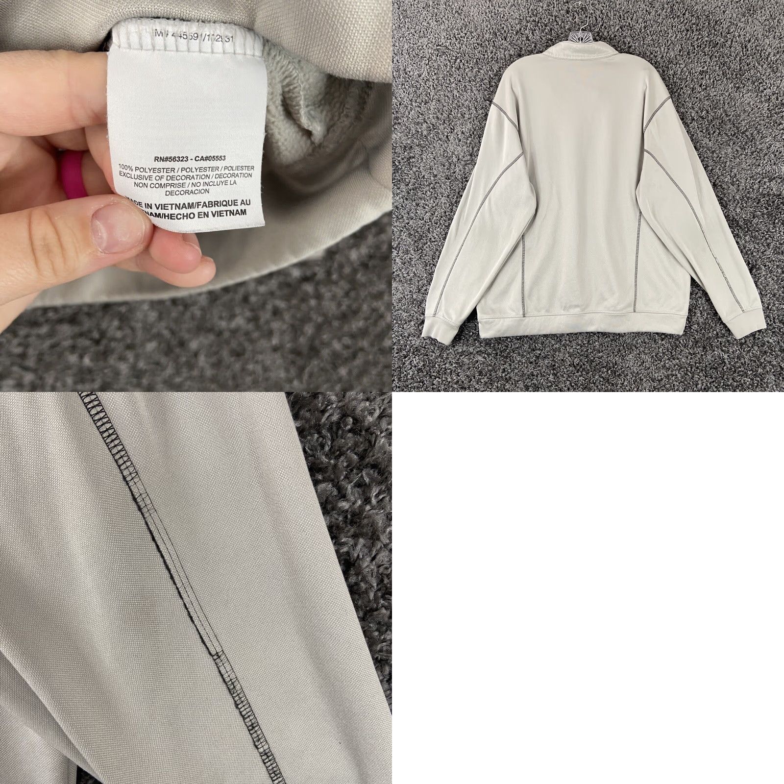 Nike VINTAGE Nike Golf Pullover Sweatshirt Men’s XL Beige 1/2 Zip Performance Tour Size US XL / EU 56 / 4 - 8 Thumbnail