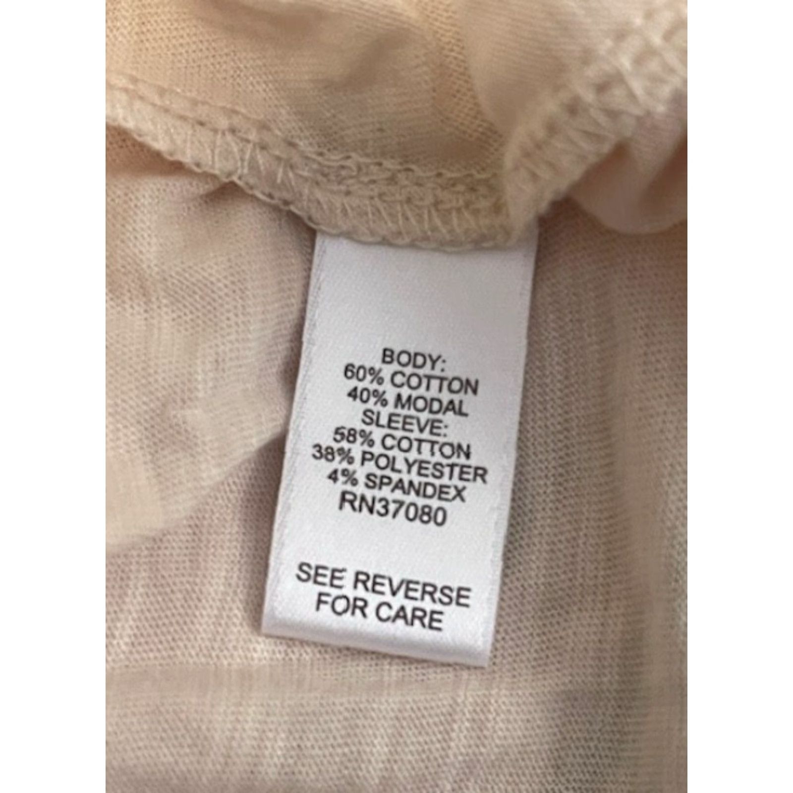Vintage VINTAGE 90s Y2K Top Womens Medium Bell Sleeve Blouse Geometric Southwestern Fairy Grunge Hippie Boho Cotton Blend Jersey Beige Size M / US 6-8 / IT 42-44 - 8 Thumbnail