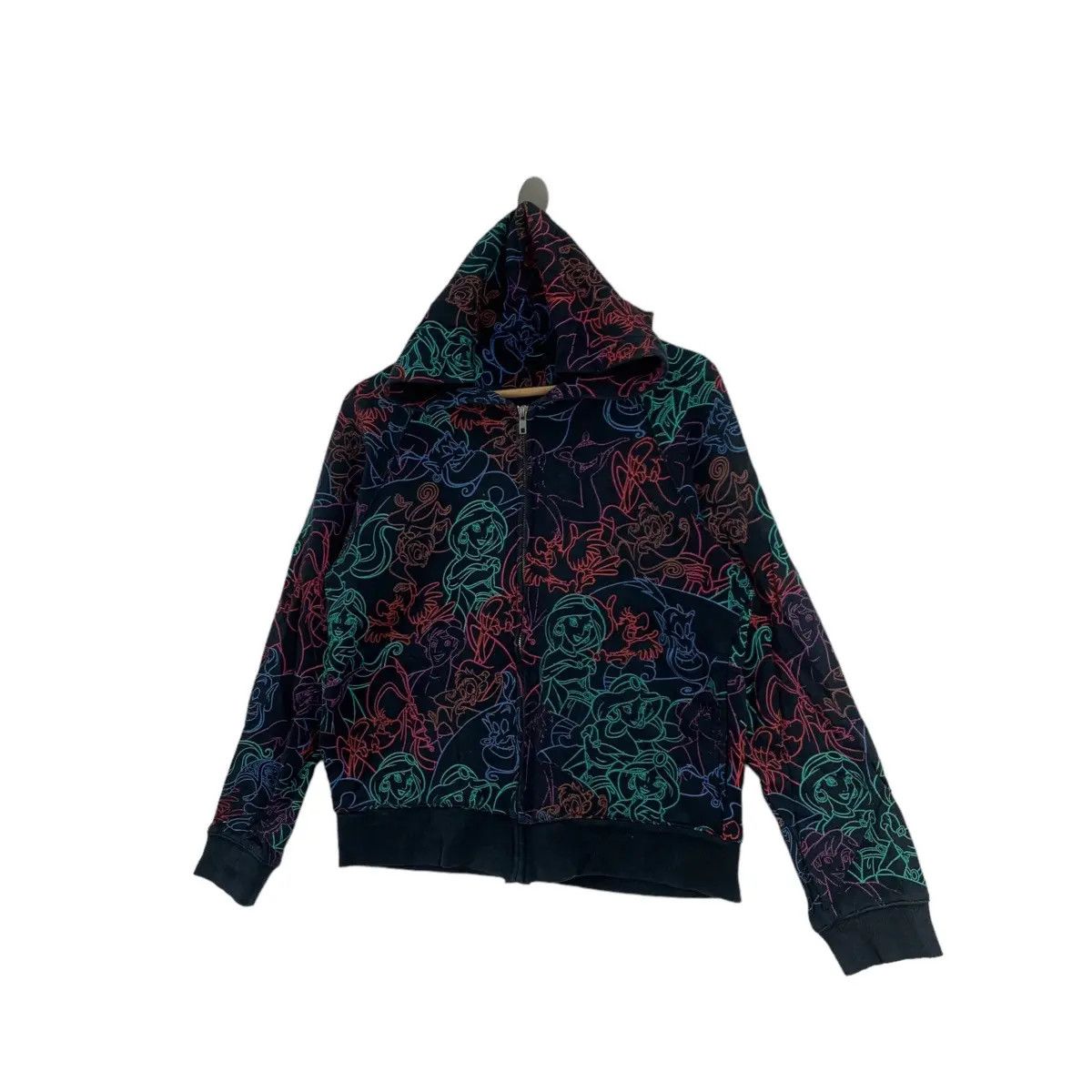 Disney DISNEY ALADDIN GENIE Jasmine Cartoon All Over Print Hoodie Size S / US 4 / IT 40 - 2 Thumbnail