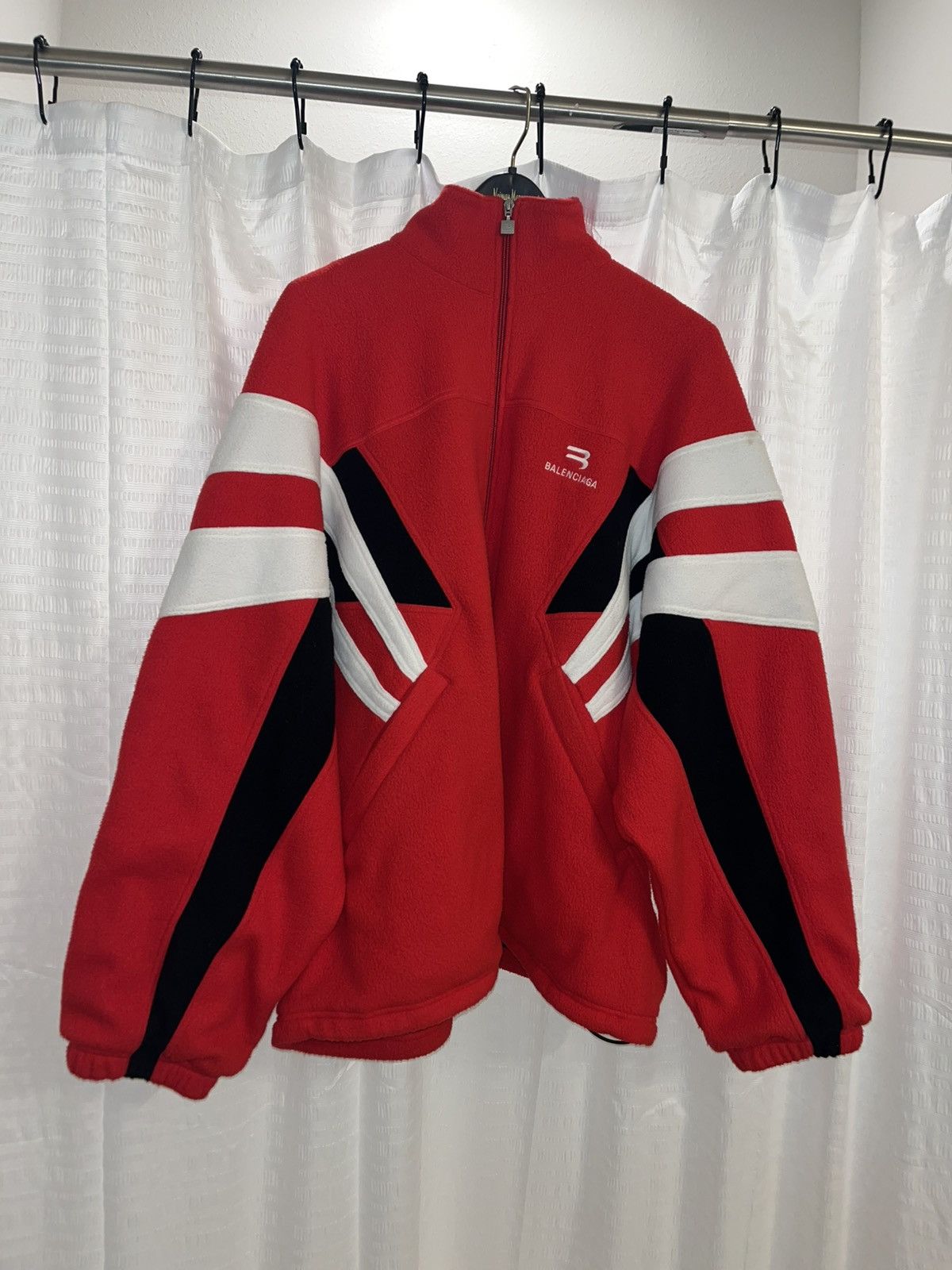 Balenciaga Balenciaga SportyB Embroidered Logo Fleece Jacket FW21 Size US XL / EU 56 / 4 - 1 Thumbnail