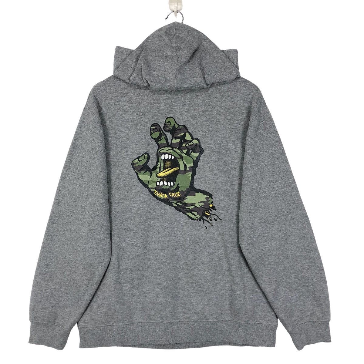 Santa Cruz Screaming Camo Hand Hoodie Grey