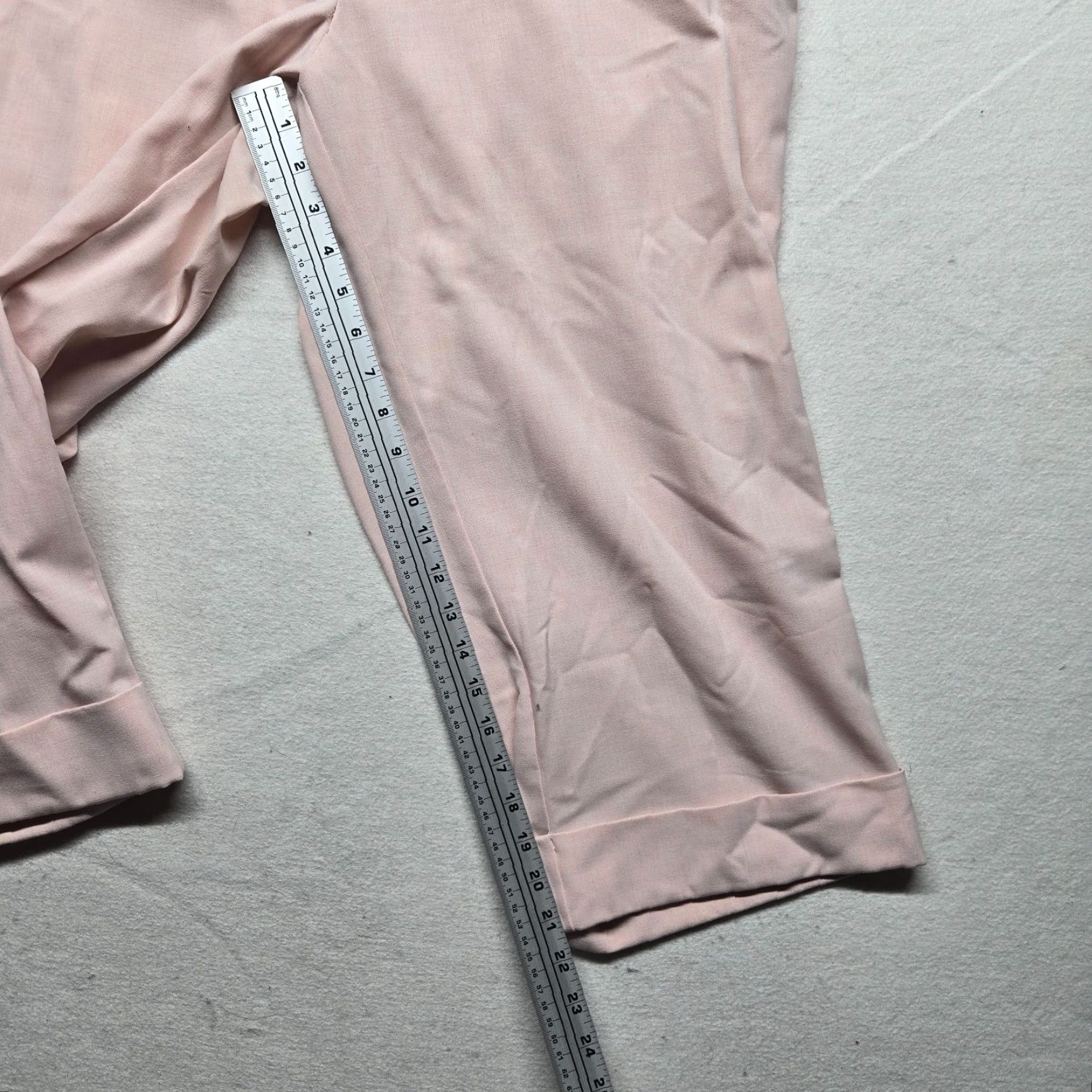 Avenue VINTAGE Avenue Women's Capri Pants Size 16 Cotton Spandex Solid Light Pink Casual Summer Size 38" / US 16 / IT 52 - 6 Thumbnail