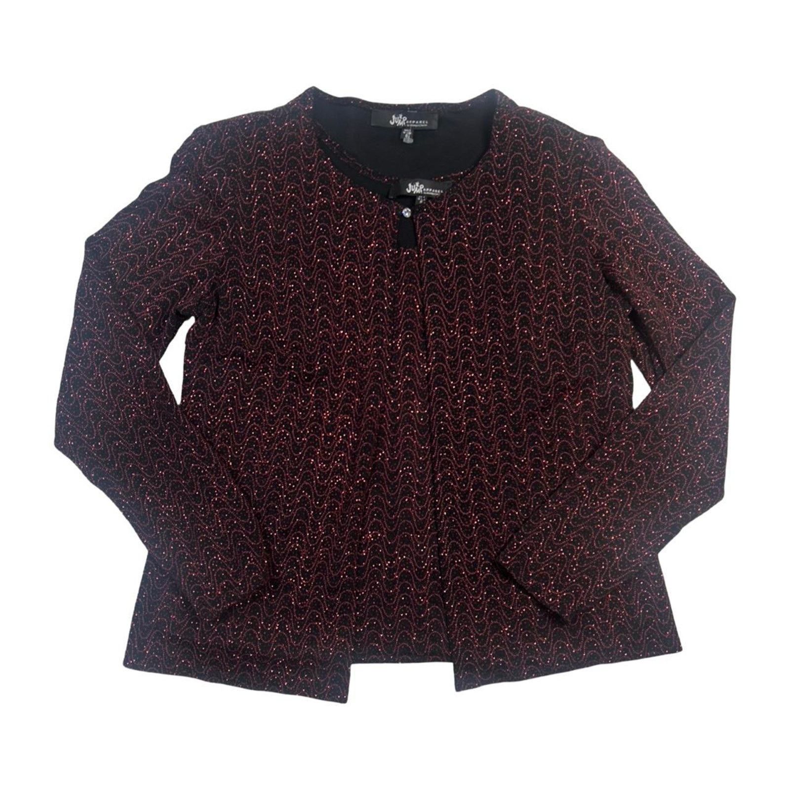 Other Vintage top and cardigan set red black sparkly jump sz S Size S / US 4 / IT 40 - 1 Thumbnail