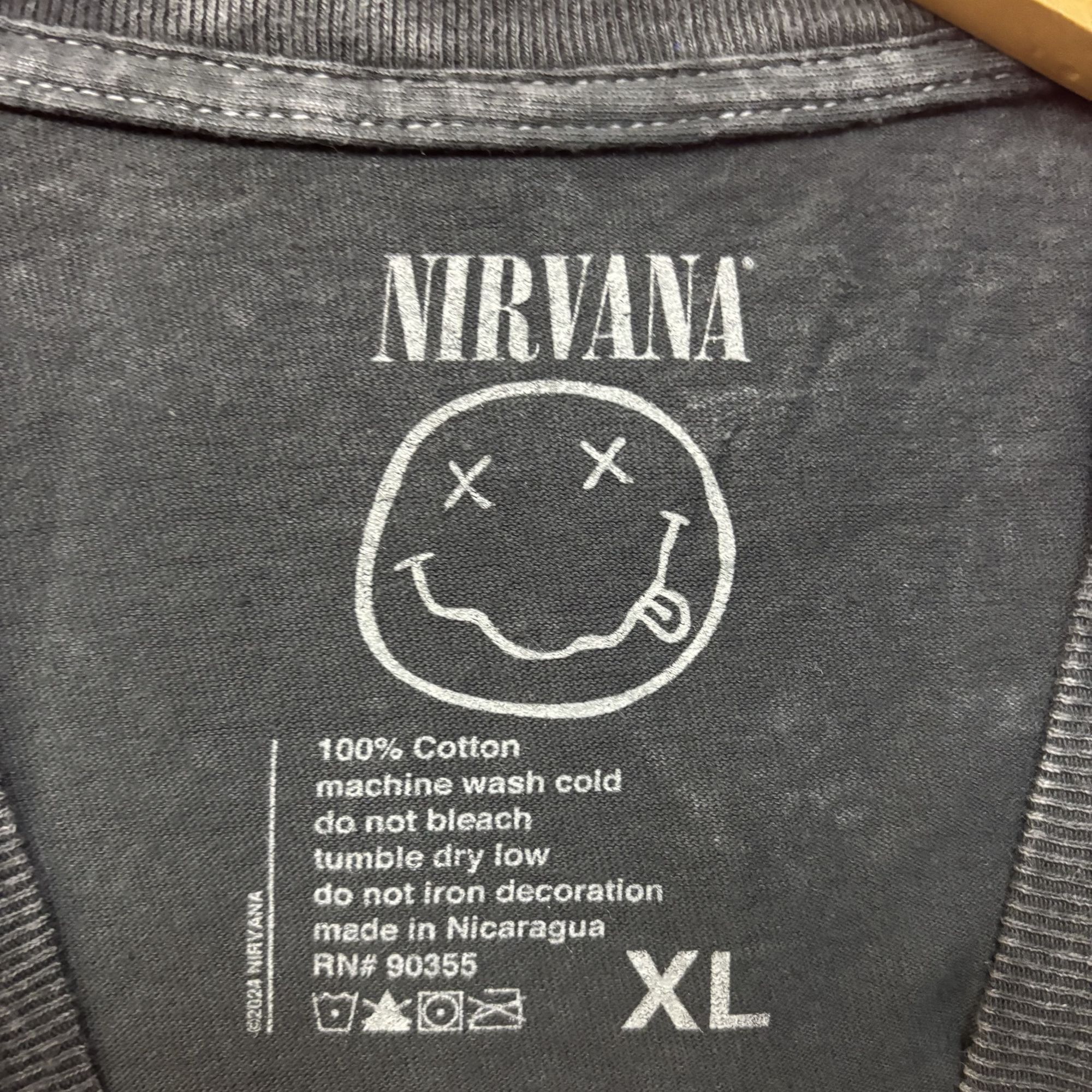 Nirvana Nirvana Graphic Smiley Face Charcoal T-Shirt XL Size US XL / EU 56 / 4 - 4 Thumbnail