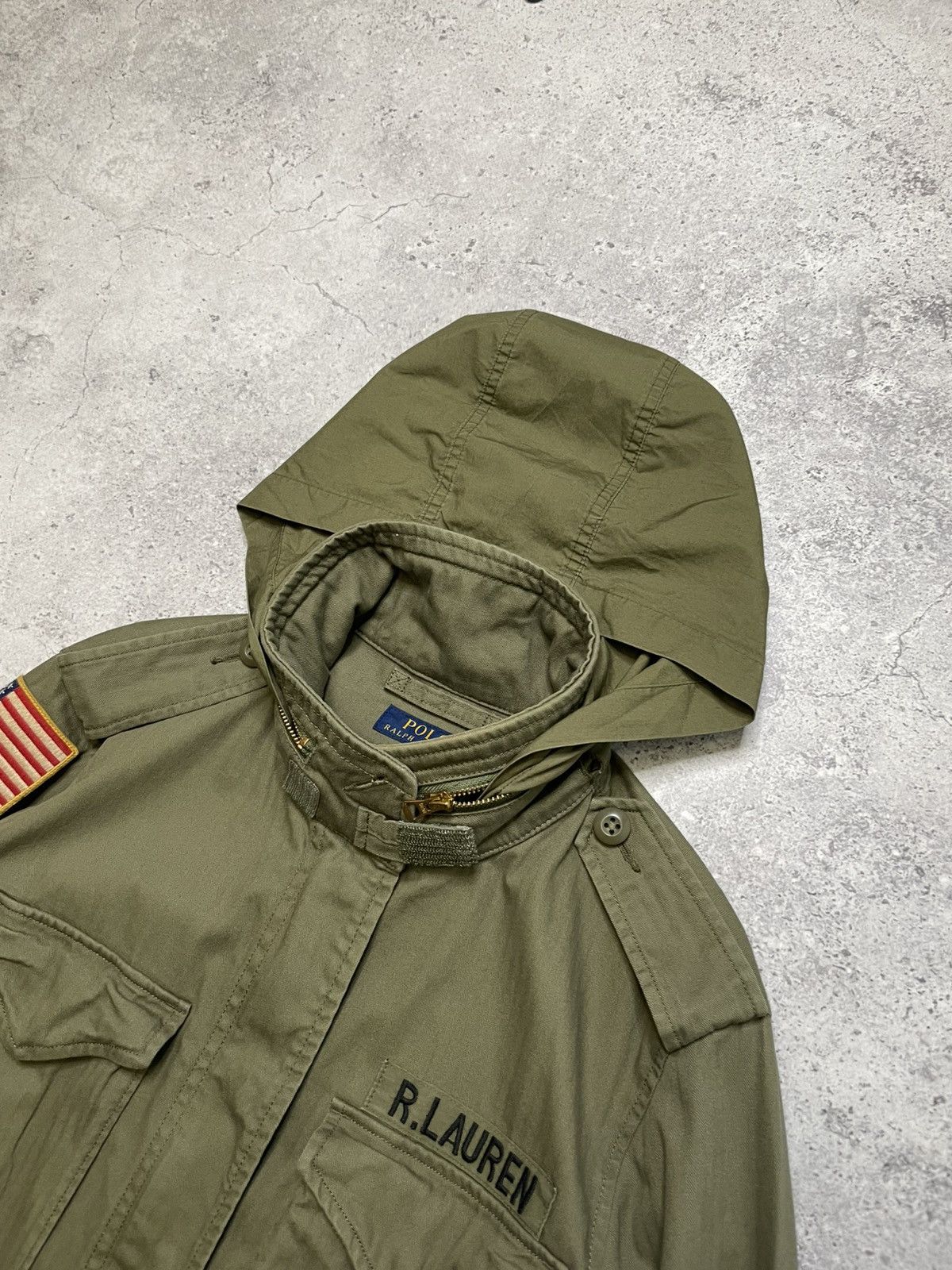 Polo Ralph Lauren × Vintage Polo Ralph Lauren Military Army Herringbone Cotton Jacket Size US M / EU 48-50 / 2 - 4 Thumbnail