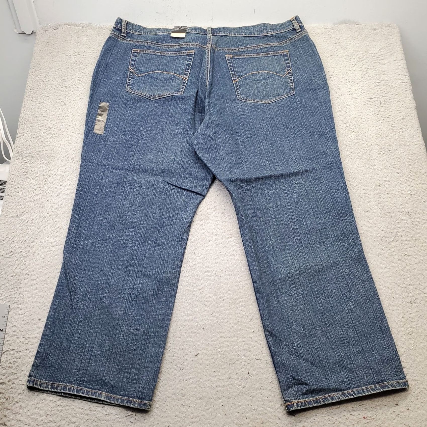 Denime Venezia Jeans Womens 26WP Blue Denim Straight 5-Pocket Petite Regular Size: 26WP Womens Color: Blue Grunge Style Low Waist Stretch Size 26" / US 2 / IT 38 - 2 Thumbnail