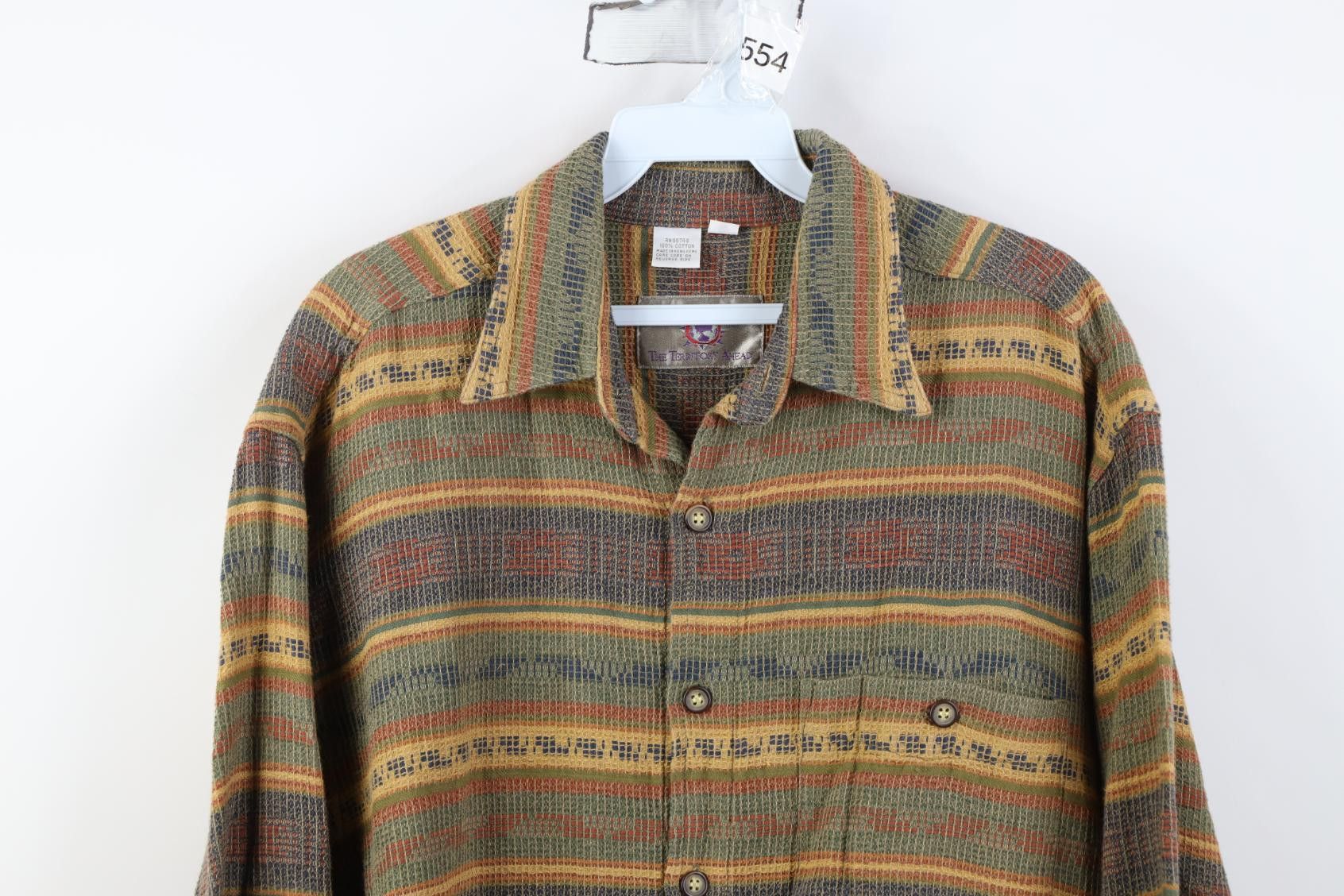 Vintage Vintage 90s The Territory Ahead Rainbow Weave Button Shirt Size US M / EU 48-50 / 2 - 2 Thumbnail