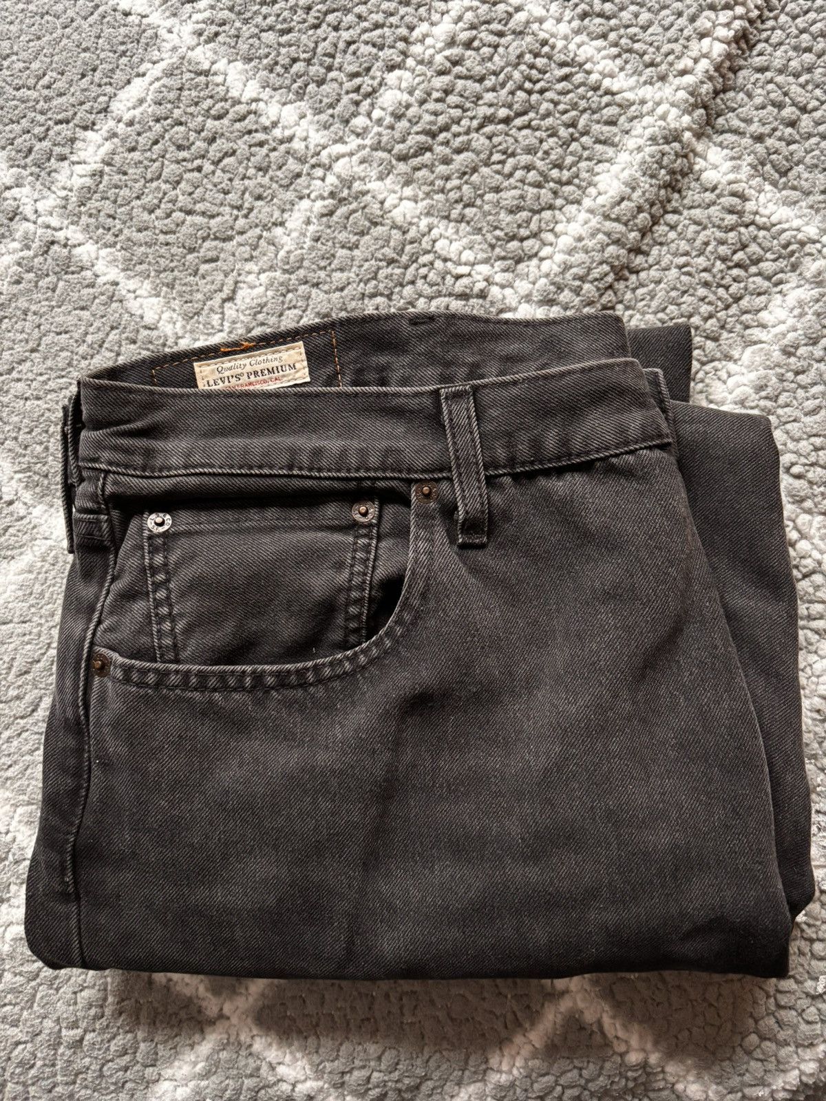 Levi's Levis 501 washed black jeans Size US 38 / EU 54 - 1 Thumbnail