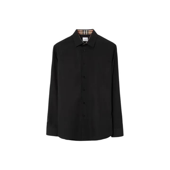 Burberry Burberry Burberry Black Embroidered Logo Slim Fit Shirt-25 Size US XL / EU 56 / 4 - 1 Thumbnail