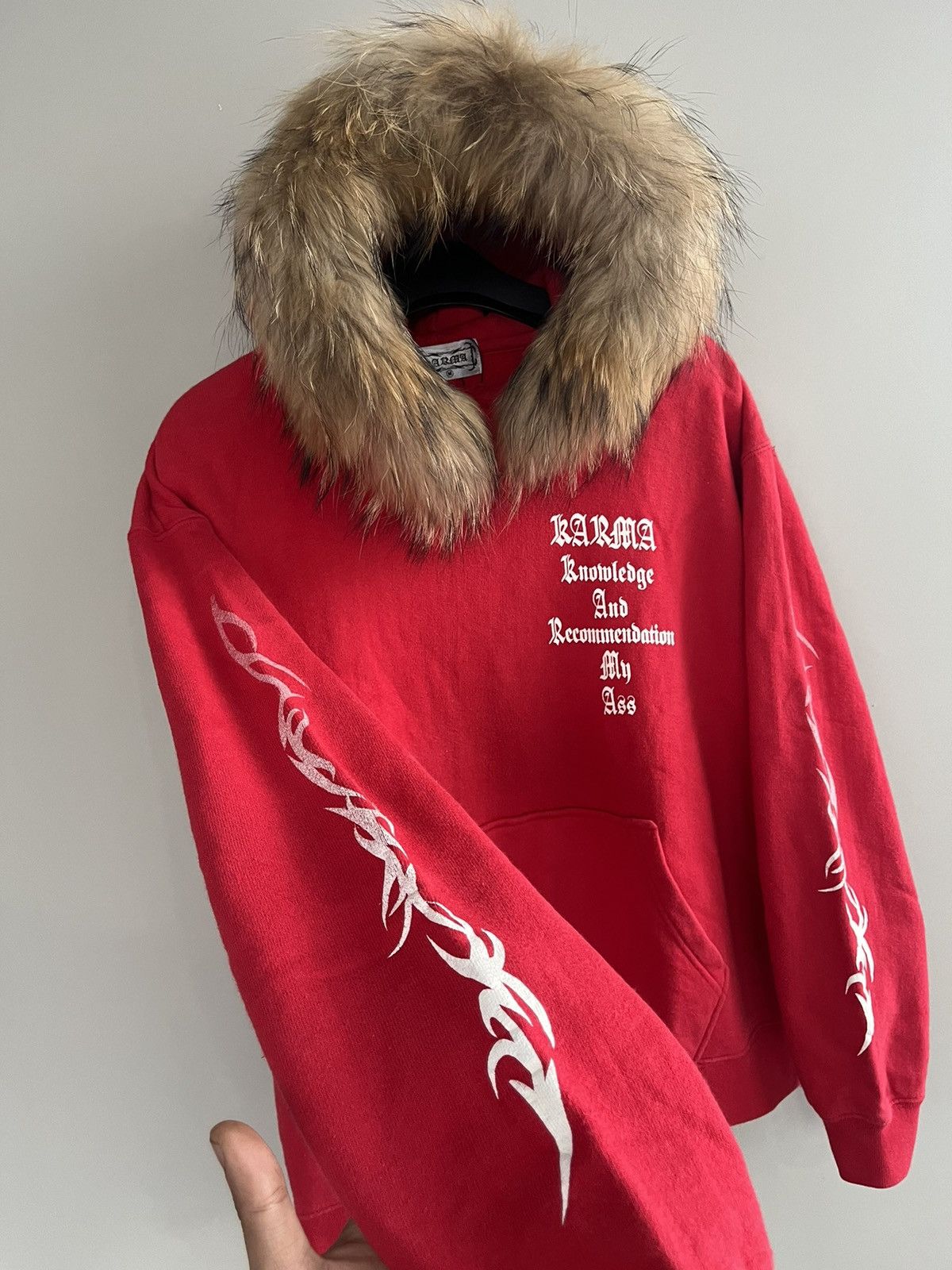 If Six Was Nine JAPANESE KARMA SEDITIONARIES GOTHIC POEM FUR HOODIE PUNK Size US M / EU 48-50 / 2 - 5 Thumbnail