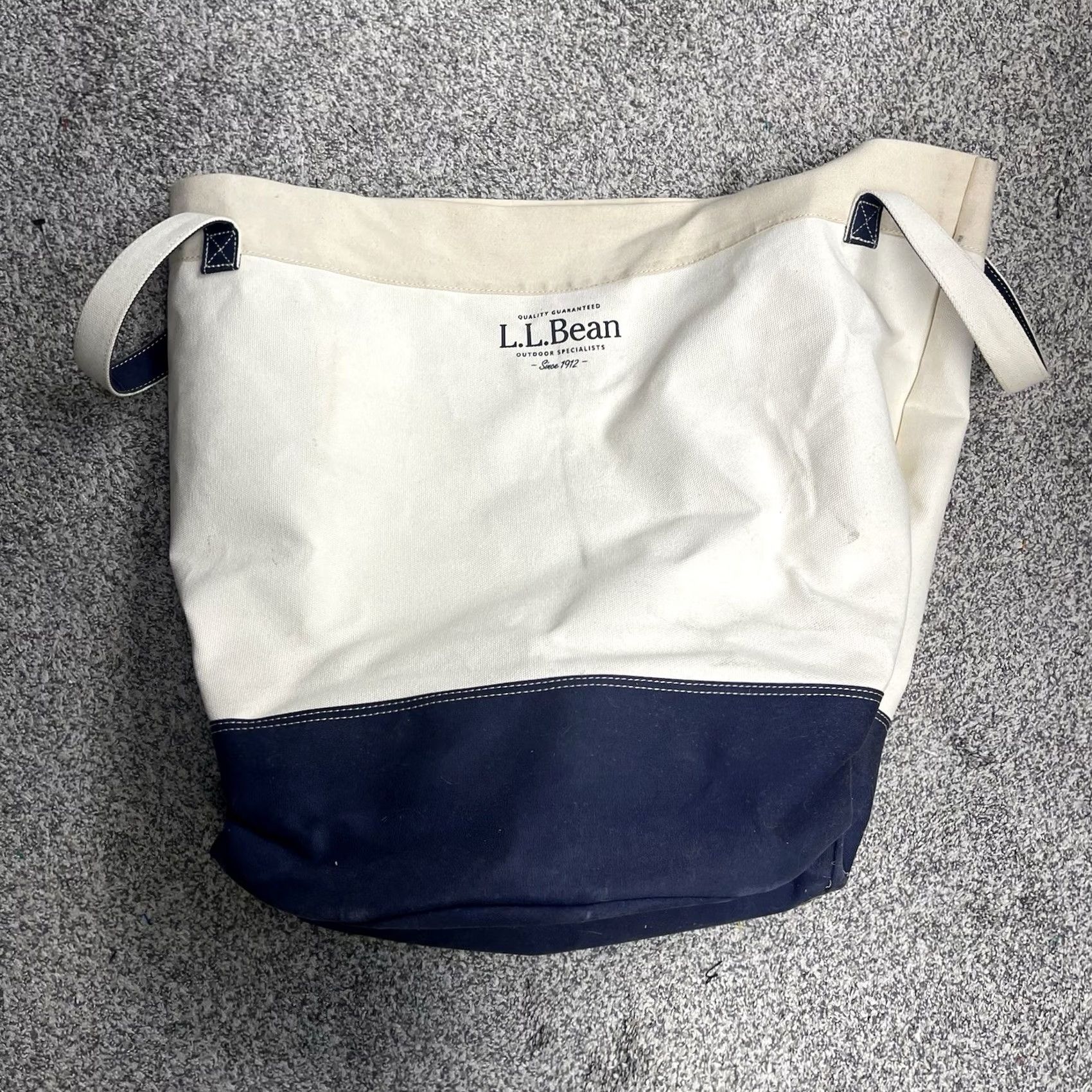 Vintage VINTAGE L.L.Bean Canvas Laundry Tote Bag 25x22 Natural Canvas Tote Unisex Large Mulit-Function Storage Women's Mens Girls Boys Size ONE SIZE - 2 Thumbnail