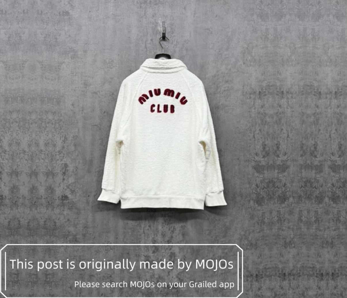 Miu Miu Sz L Miu MIu Logo Polo Sweatshirt mojos99 Size US L / EU 52-54 / 3 - 1 Thumbnail
