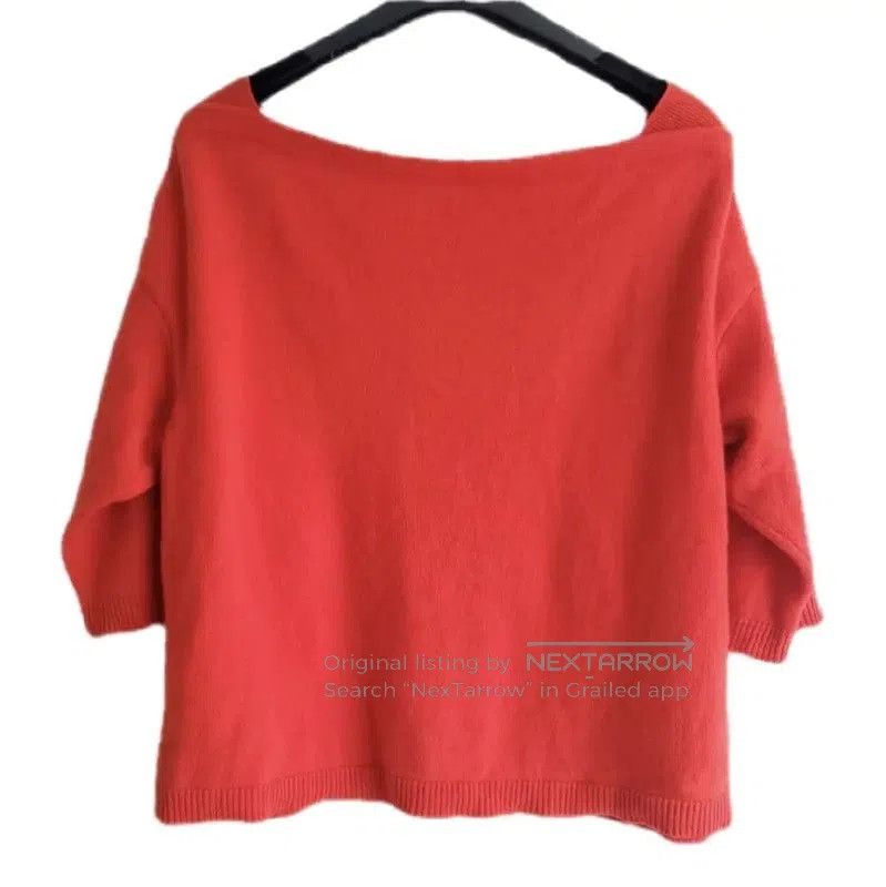Valentino Valentino Red Cashmere Short Sleeve Sweater . Size L / US 10 / IT 46 - 5 Thumbnail