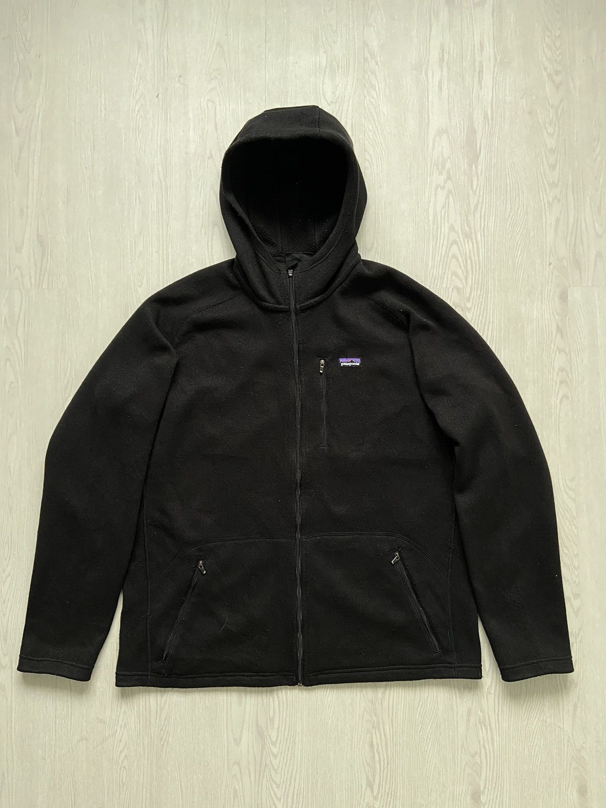 Patagonia Vintage 1990’s Patagonia Rythm Full Black Hoodie Jacket Size US XL / EU 56 / 4 - 1 Thumbnail