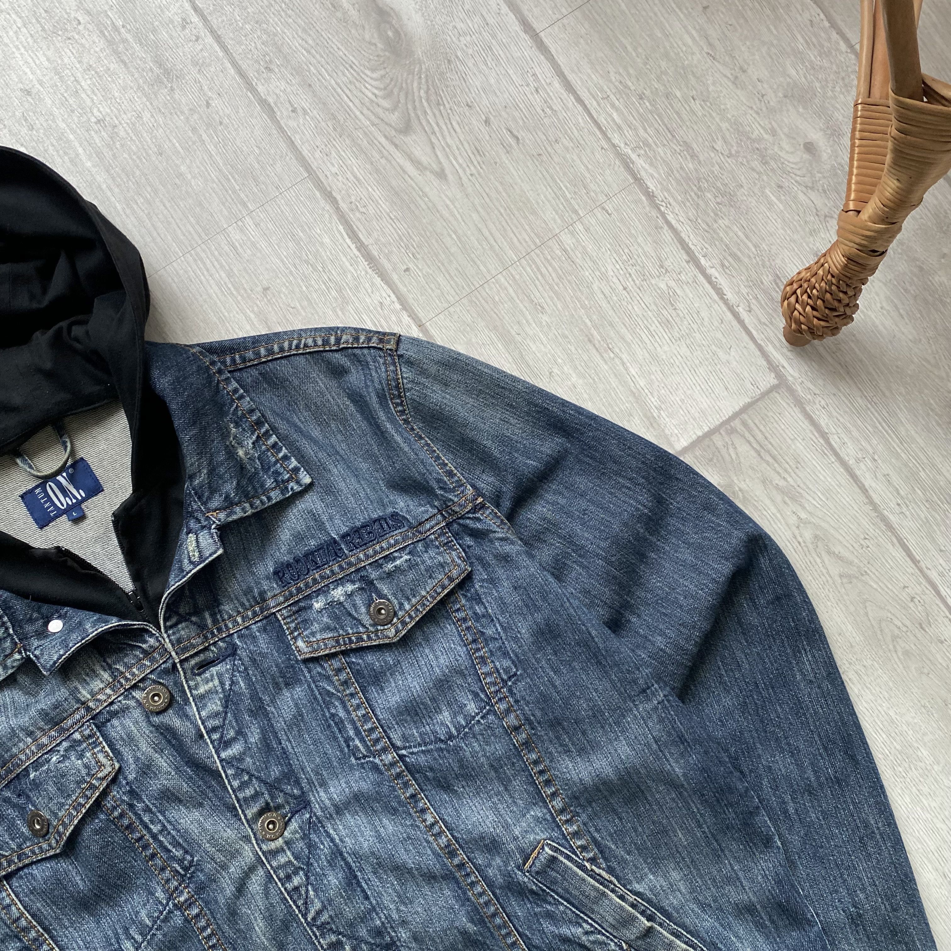 Hysteric Glamour LGB Style Vintage Hooded Trucker Wash Denim Jacket Size US L / EU 52-54 / 3 - 4 Thumbnail