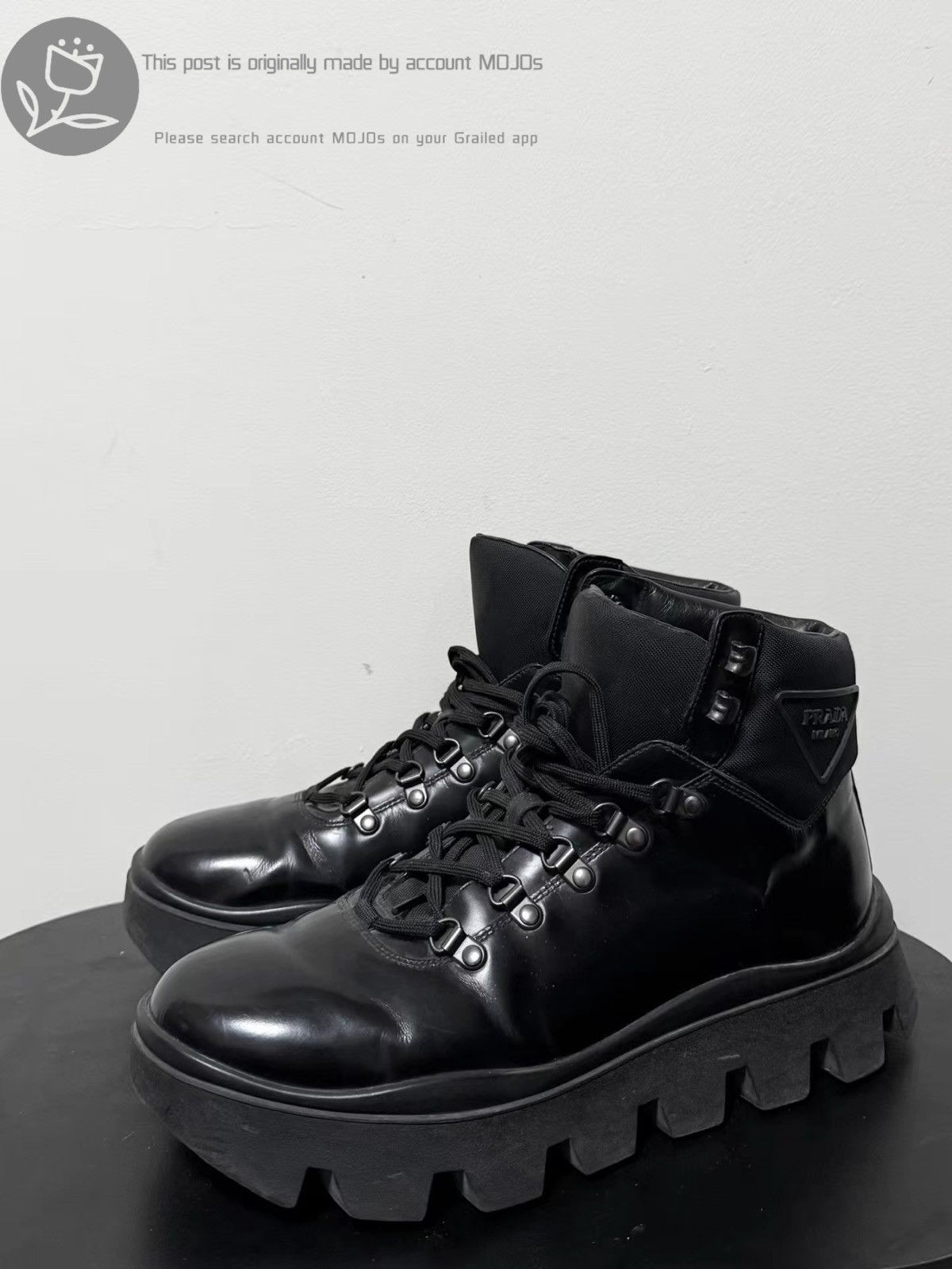 Prada × Vintage 00s Prada Hiking Boots | Grailed