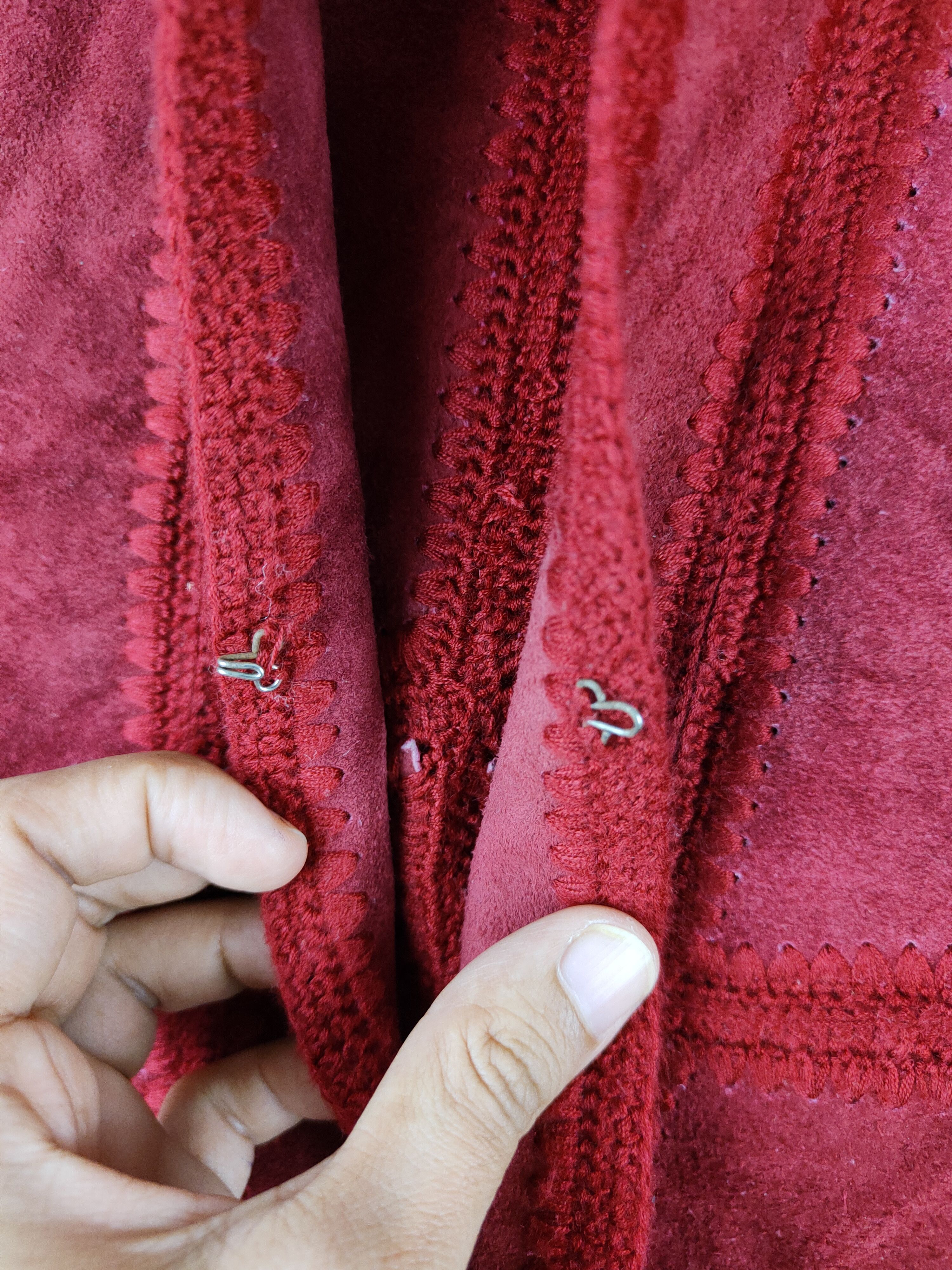 Genuine Leather Japan patchwork faded vintage leather Red Vests #S1362 Size US M / EU 48-50 / 2 - 2 Thumbnail
