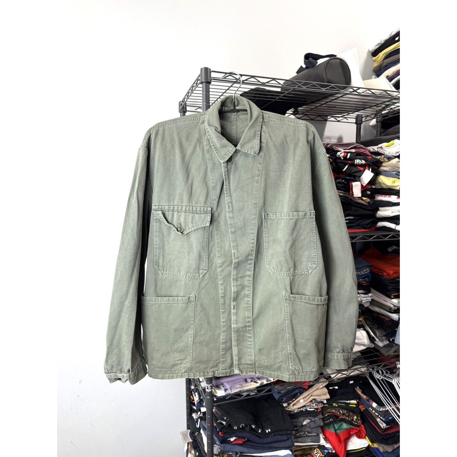 Vintage Rare! 70’s Vintage France Work Jacket Military Size US L / EU 52-54 / 3 - 1 Thumbnail