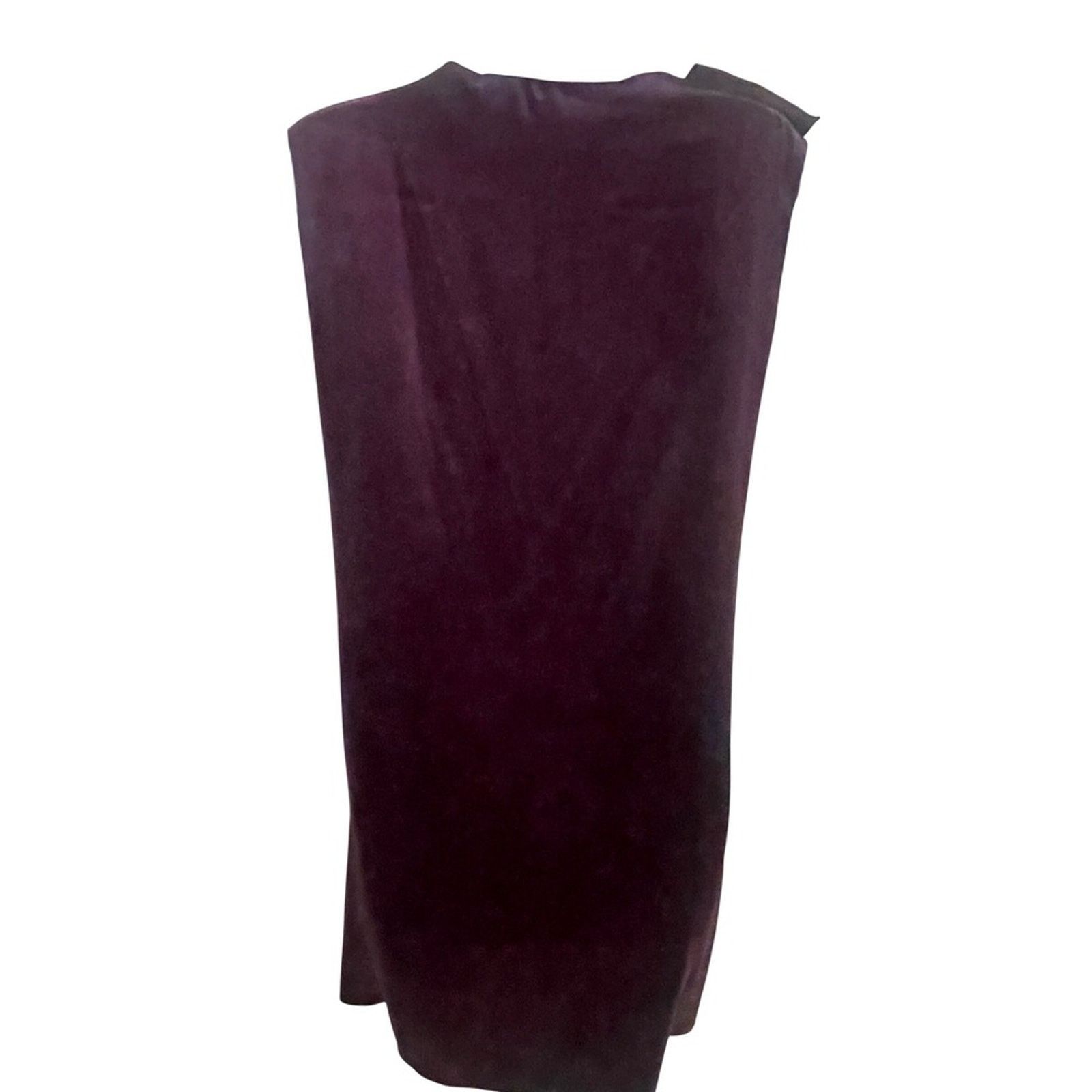 Lanvin Lanvin Paris Purple Satin Twist Front V-Neck Dress Sz 42 Size L / US 10 / IT 46 - 3 Thumbnail