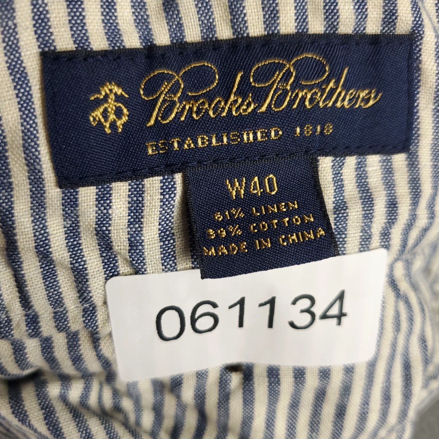 Brooks Brothers VINTAGE Brooks Brothers Men's Chino Shorts Size 40 Blue Flat Front Casual Summer Size US 40 / EU 56 - 8 Thumbnail