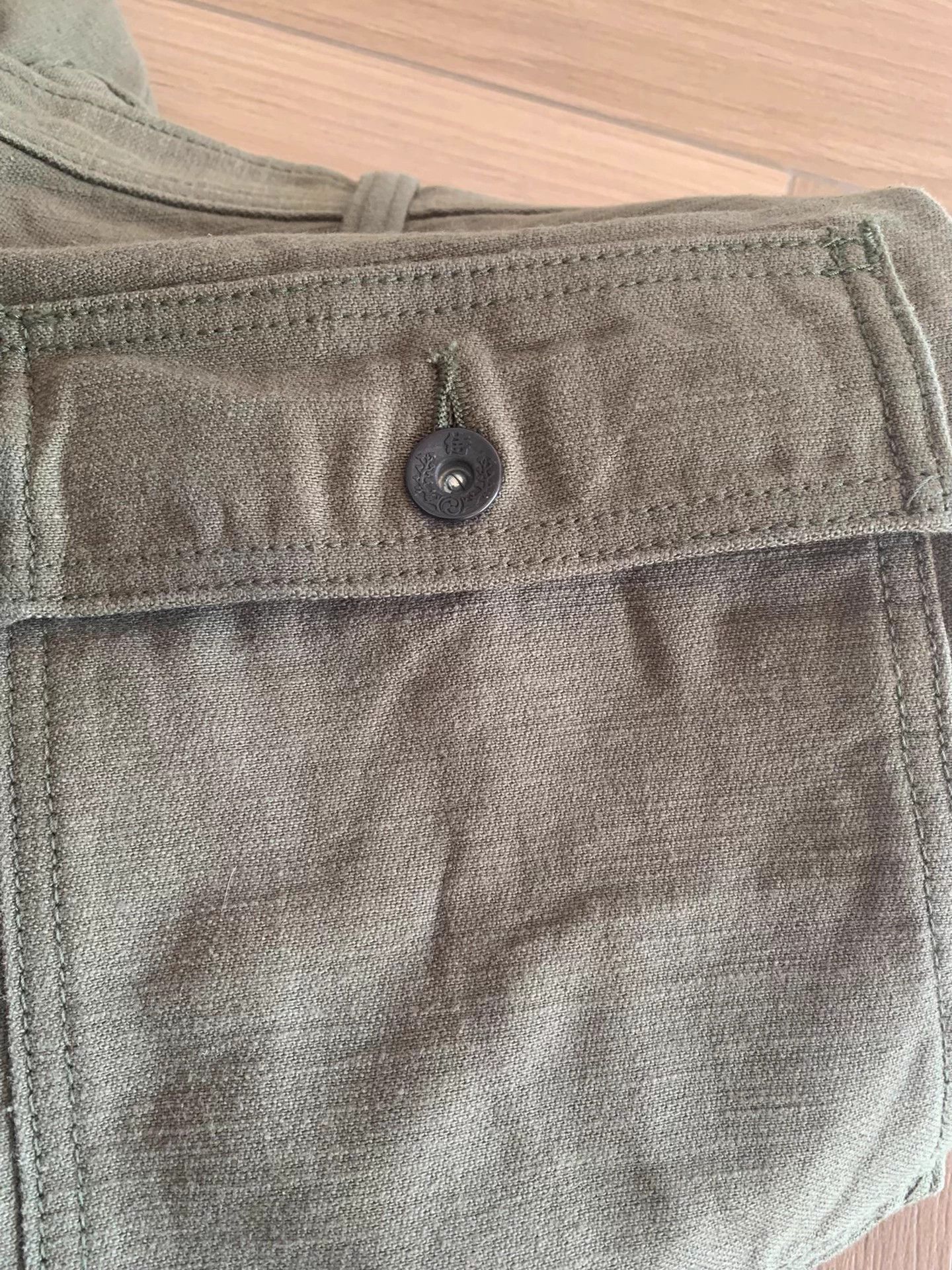 Samurai Jeans Samurai Jeans heavy olive green straight pants Size US 35 - 7 Thumbnail
