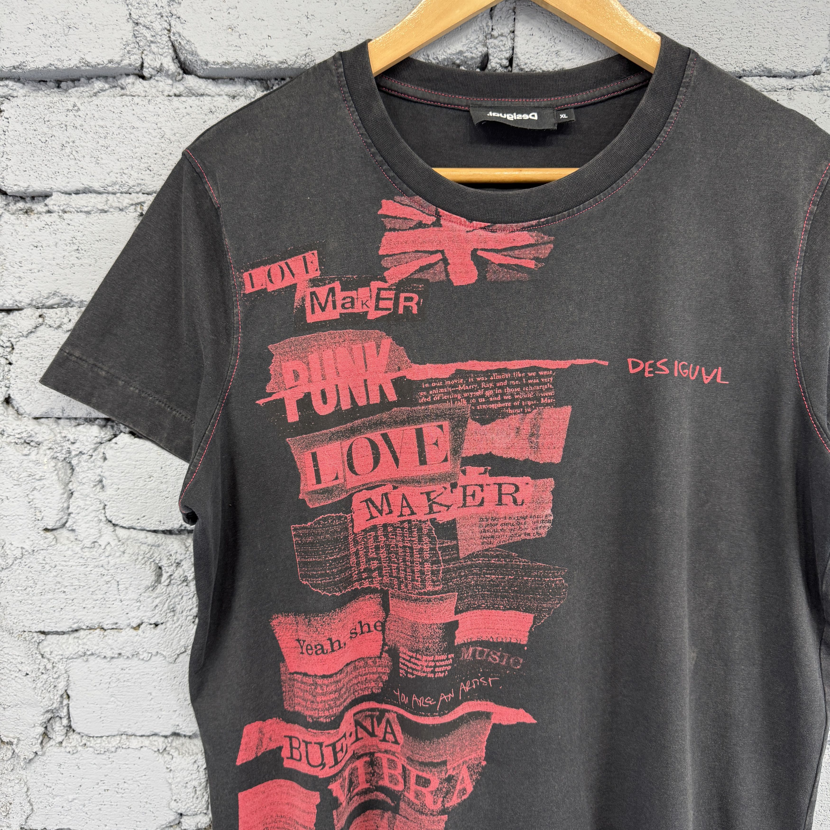 Vintage Rare Vintage Desigual Punk Style Tshirt Size US XL / EU 56 / 4 - 3 Thumbnail