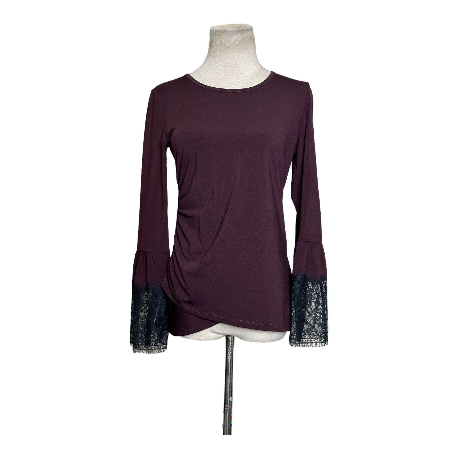 KOBI HALPERIN KOBI Aubergine Miley Long Sleeve Blouse size Small Size S / US 4 / IT 40 - 10 Thumbnail
