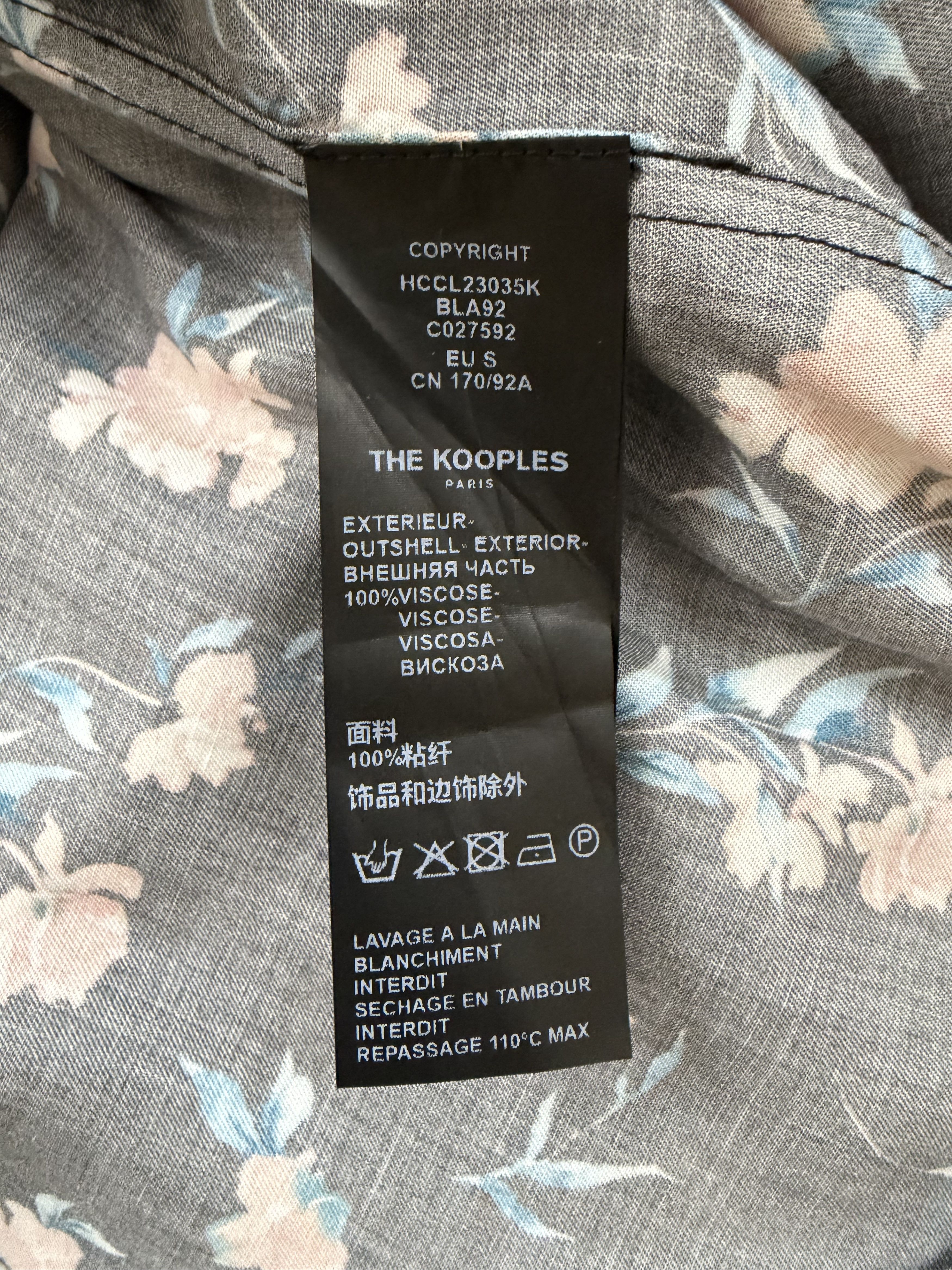 The Kooples The Kooples Black Shirt with Floral Print Size US S / EU 44-46 / 1 - 5 Thumbnail
