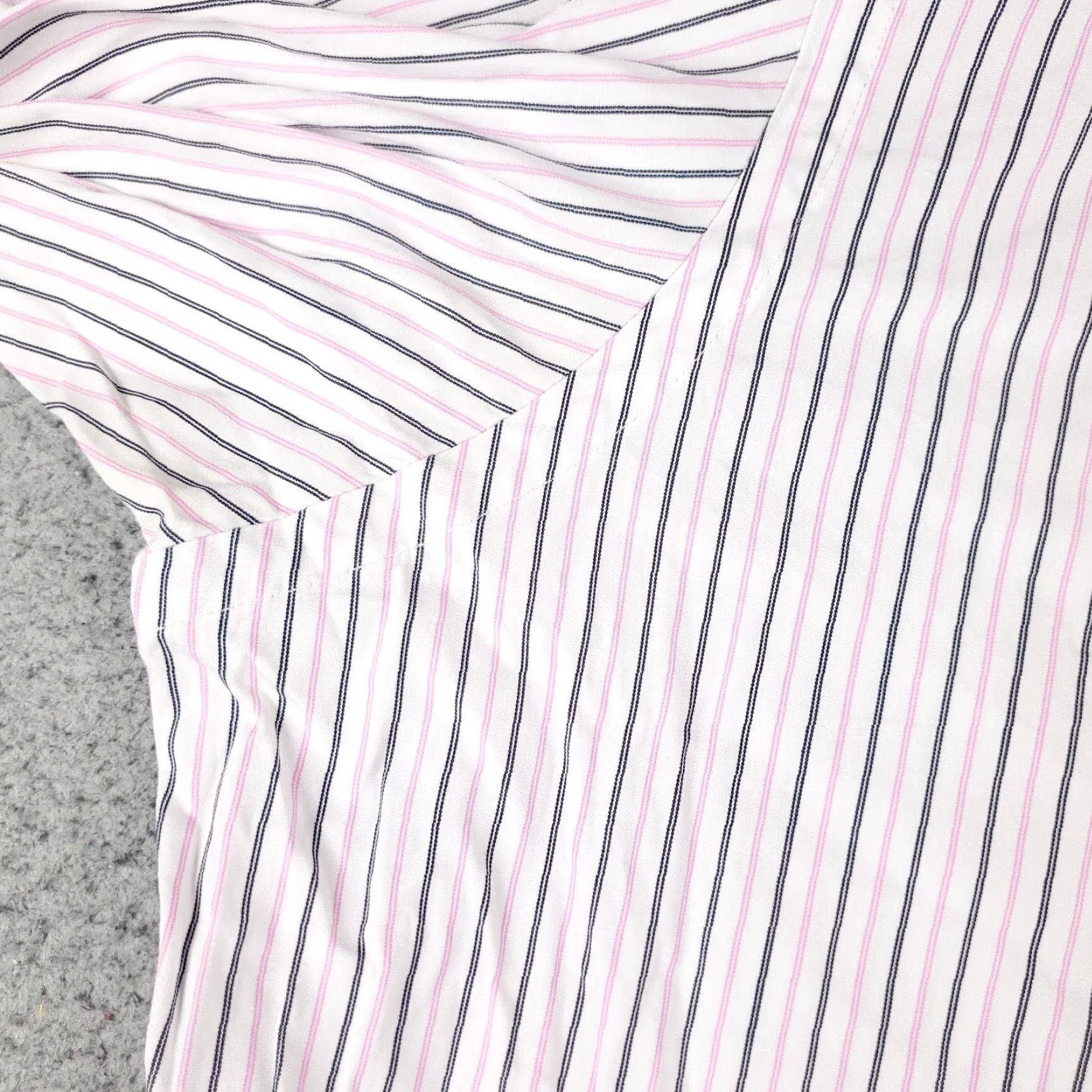 Ralph Lauren Ralph Lauren Shirt Mens 16 Pink White Striped Dress Button Up Long Sleeve Non-Iron Pockets 100% Cotton Casual Workwear Mens Size 42R - 5 Thumbnail