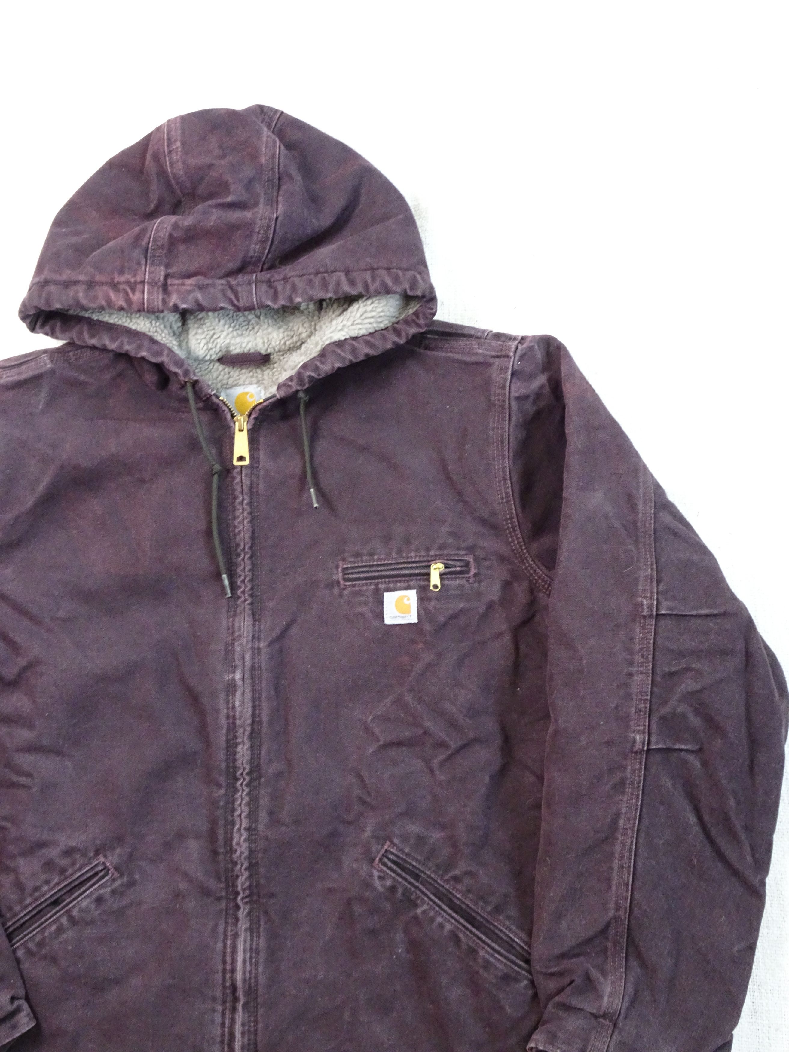 Carhartt Vtg Carhartt Women’s Purple Hooded Active Jacket Workwear Size XXL / US 16-18 / IT 52-54 - 2 Thumbnail
