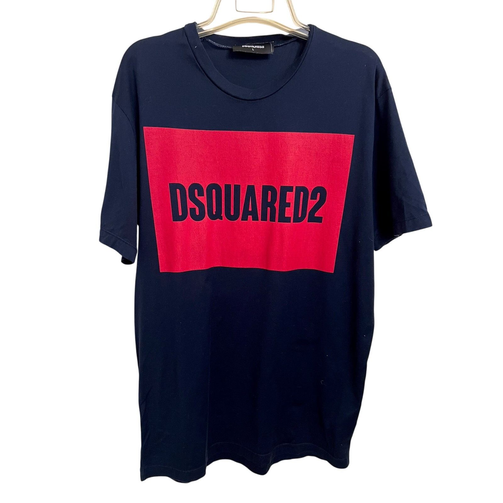 Dsquared2 DSQUARED2 Navy & Red Graphic Logo T-Shirt - Size L Size US L / EU 52-54 / 3 - 1 Thumbnail