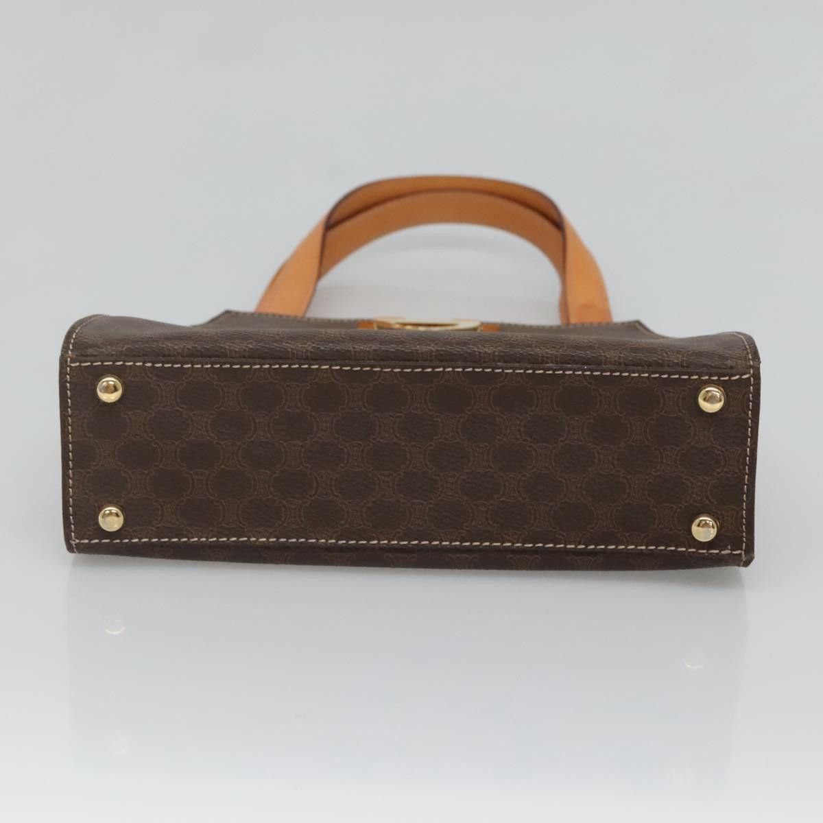 Celine CELINE Macadam Canvas Hand Bag Pvc Leather Brown Gold Size ONE SIZE - 9 Thumbnail