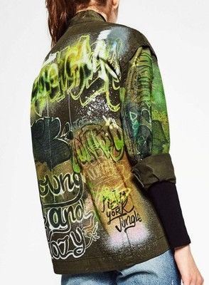 Zara hotsell graffiti jacket