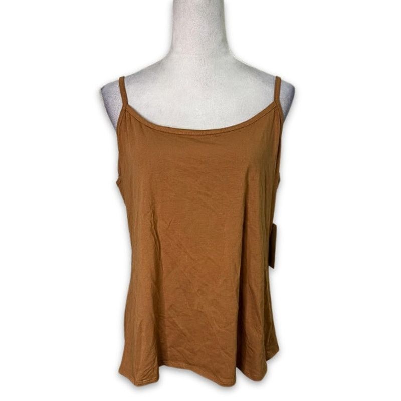 Other Halogen Camisole TankTop Adjustable Strap Latte Brown 3X NWT Size 3XL / US 20-22 - 2 Thumbnail