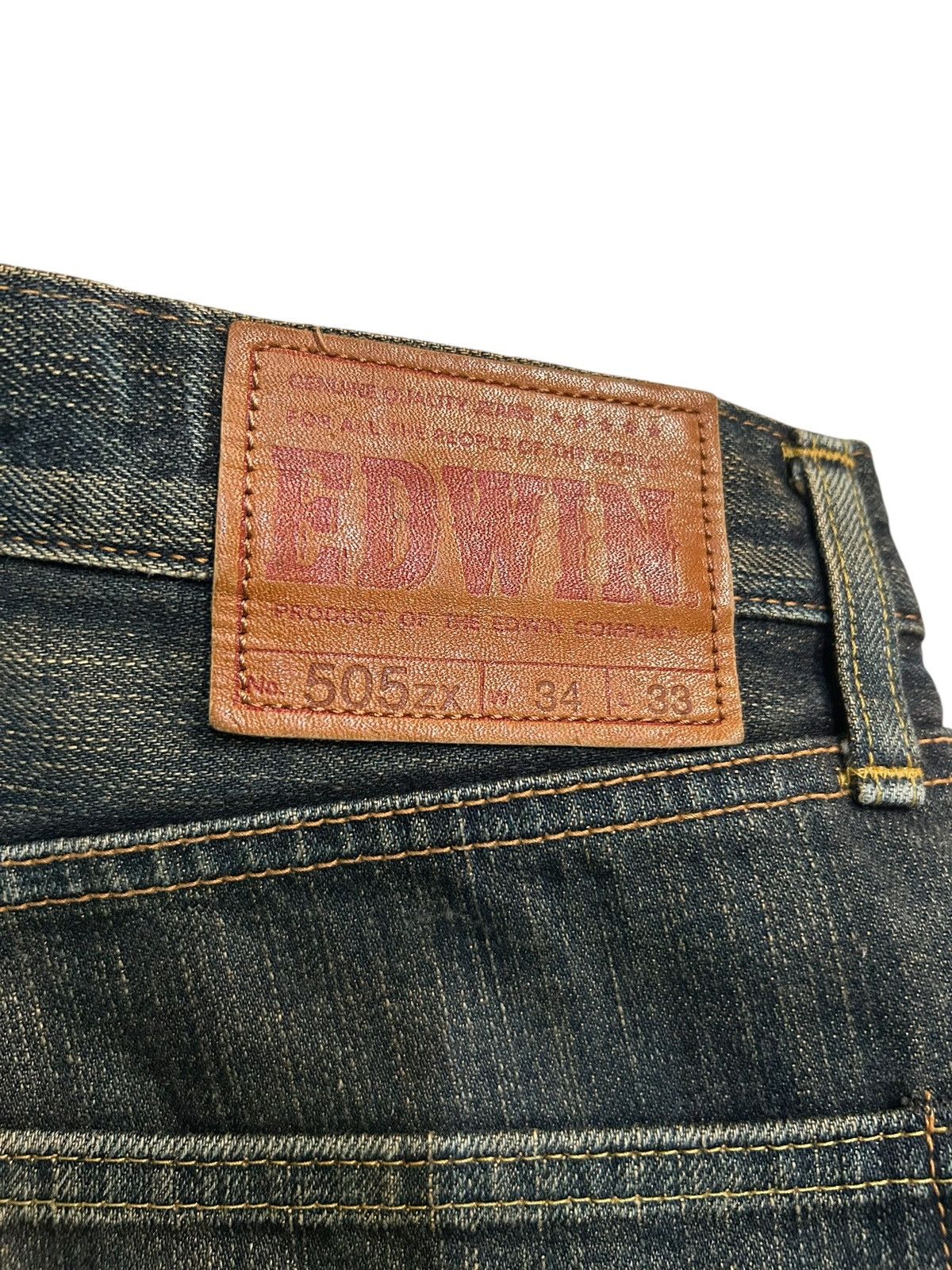 Japanese Brand × Kapital × Vintage Edwin Selvedge Rusty Vintage Japanese Denim Jeans Size US 35 - 5 Thumbnail