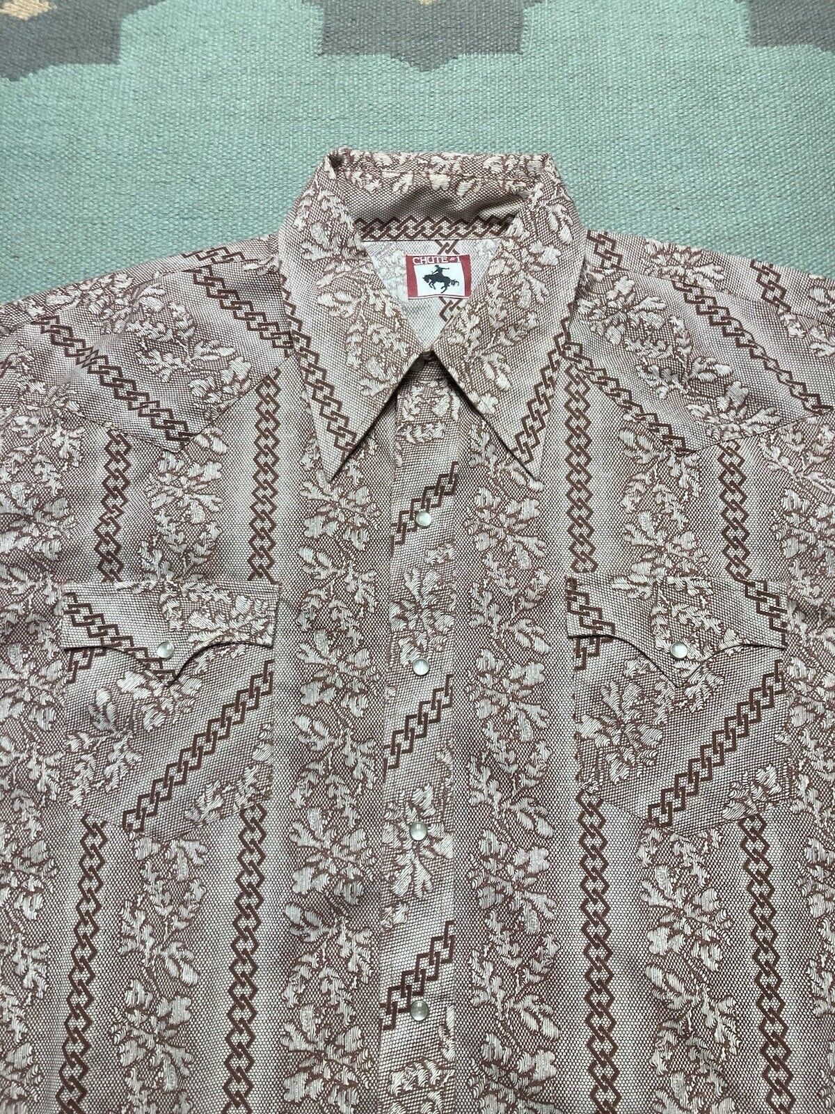 Vintage VTG Chute #1 Pearl snap shirt floral western wear cowboy XXL Size US XXL / EU 58 / 5 - 3 Thumbnail