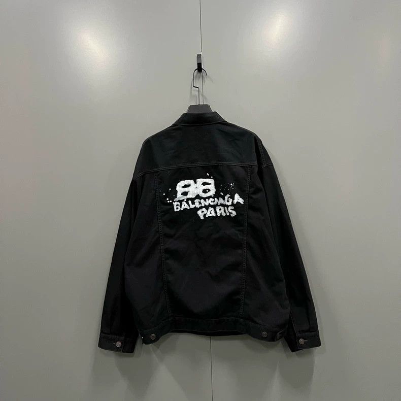 Balenciaga Balenciaga Graffiti logo denim jacket on the back Size US S / EU 44-46 / 1 - 2 Thumbnail