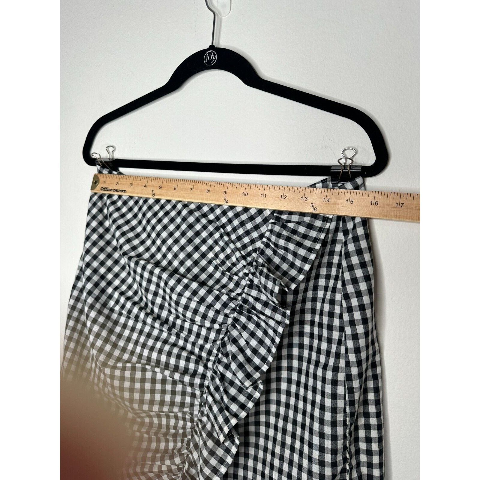 Other LOVERS + Friends Lisa Gingham Black White Check Mini Skirt L Size 36" / US 14 / IT 50 - 9 Thumbnail