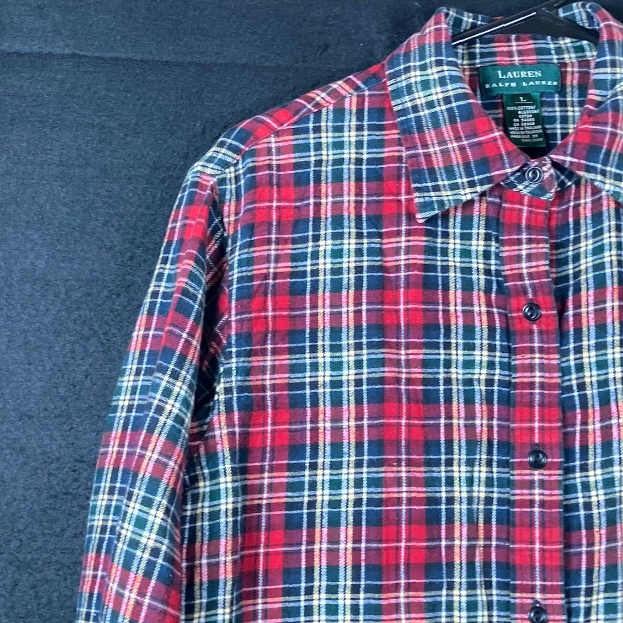 Ralph Lauren Ralph Lauren Mens Shirt Red Multicolored Plaid Button Down 100% Cotton Large Size US L / EU 52-54 / 3 - 4 Thumbnail