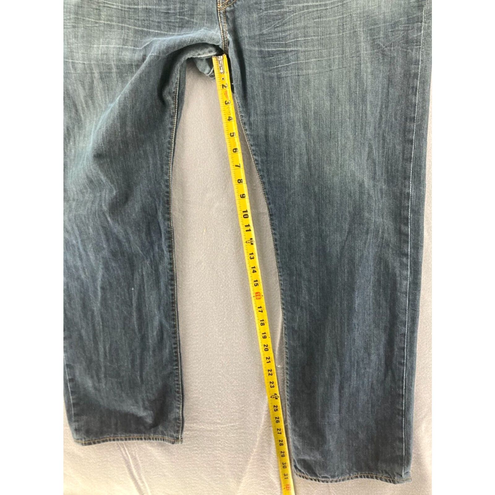 Levi's VINTAGE Levi's 501 Jeans Mens 42x32 Blue Denim Original Fit Button Fly Pants Dark Wash Denim Jeans 501 Series Western Classic 90s Mens Size US 42 / EU 58 - 3 Thumbnail