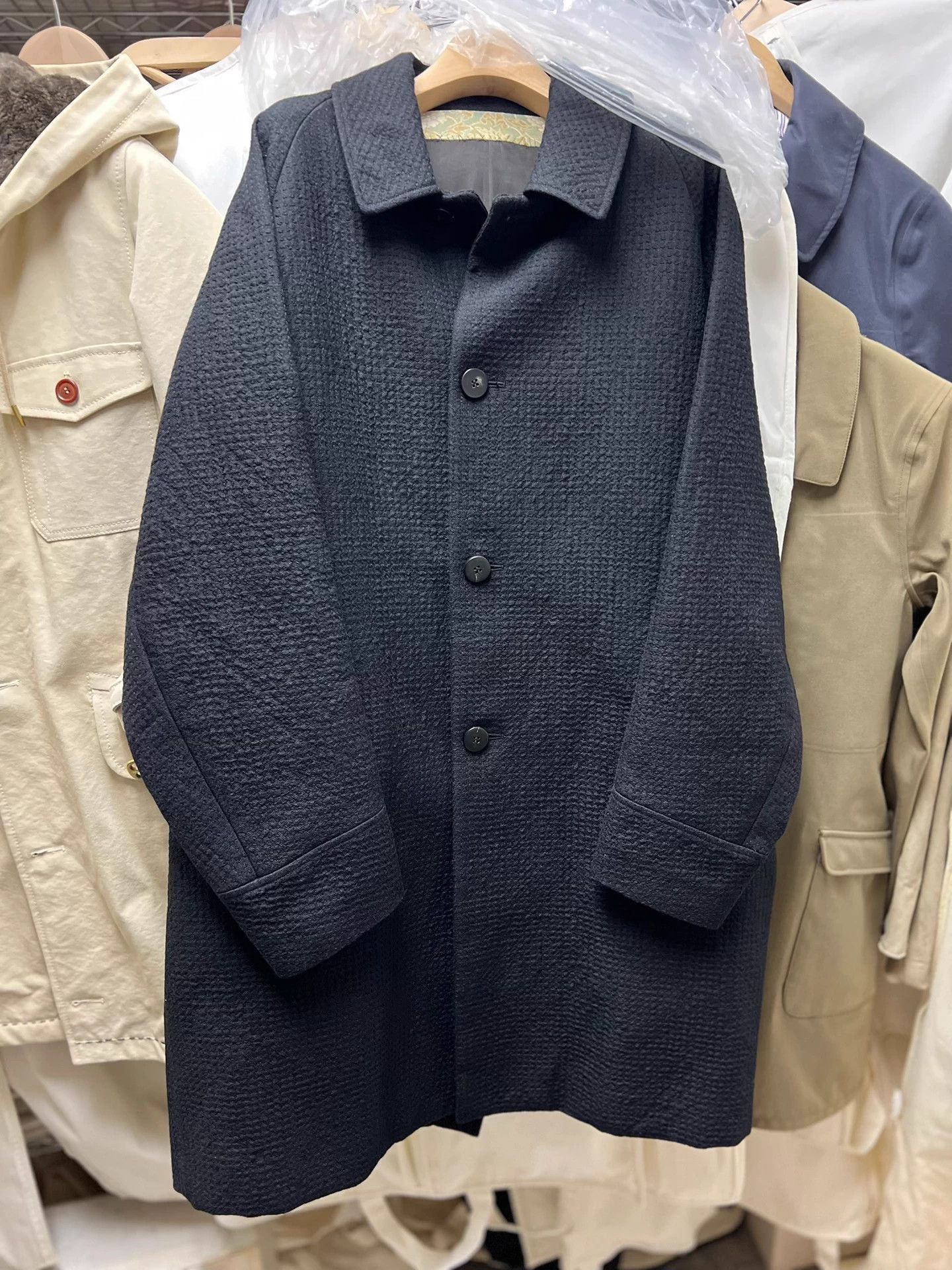 Visvim Black Textured Long Coat Size M Size US M / EU 48-50 / 2 - 1 Thumbnail