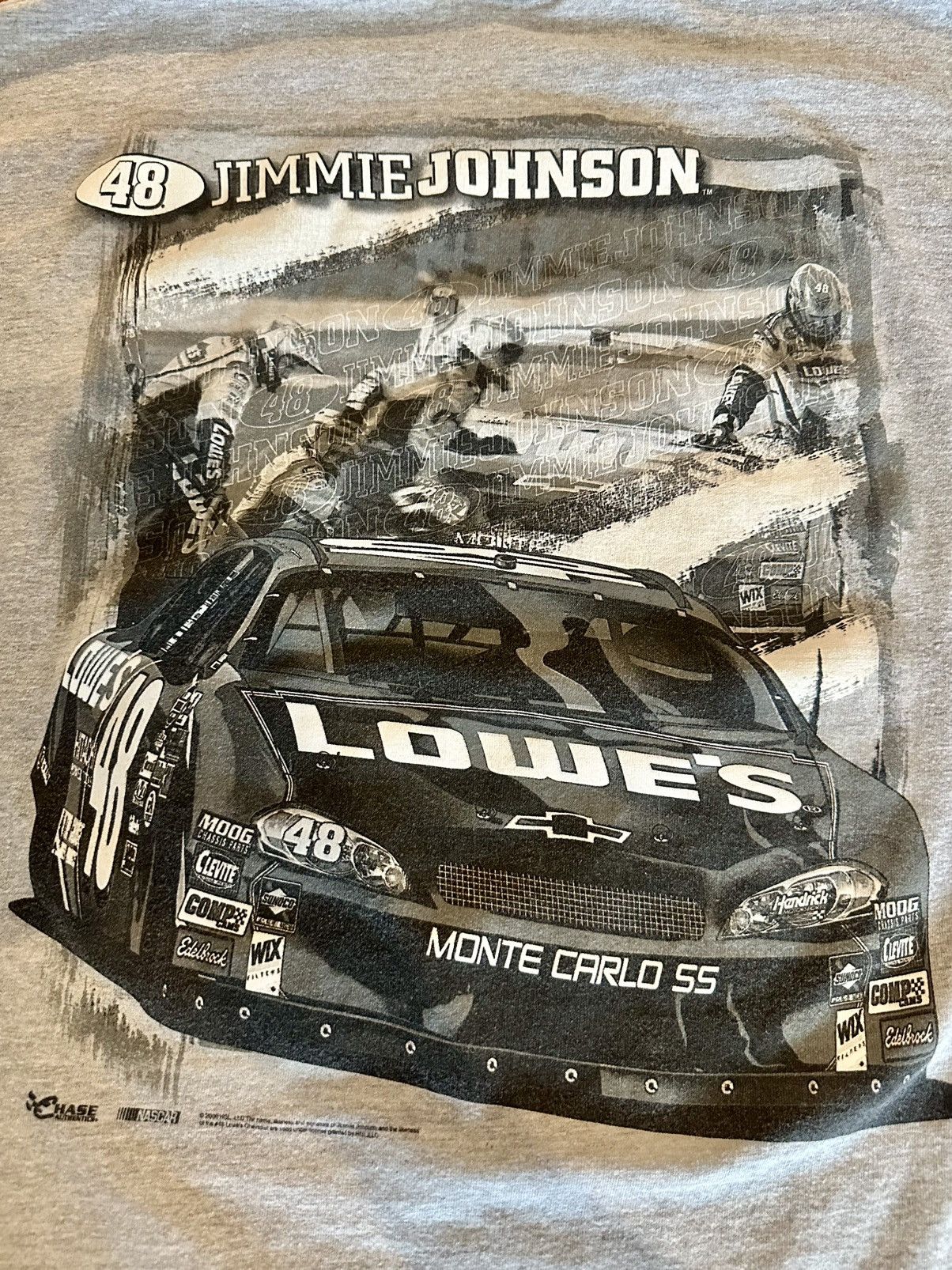 Chase Authentics × Hanes × NASCAR Jimmie Johnson 2006 NASCAR TShirt XL Y2K XL Hanes Beefy Size US XL / EU 56 / 4 - 6 Thumbnail