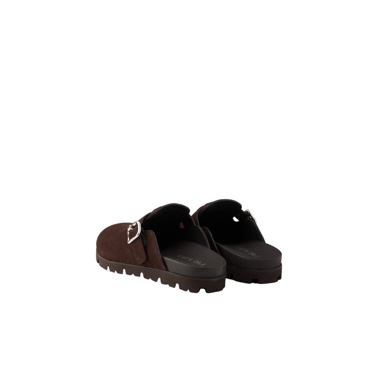 Prada PRADA $1170 Dark Brown Suede Mules New & Authentic (Men's si Size US 10 / EU 43 - 4 Thumbnail