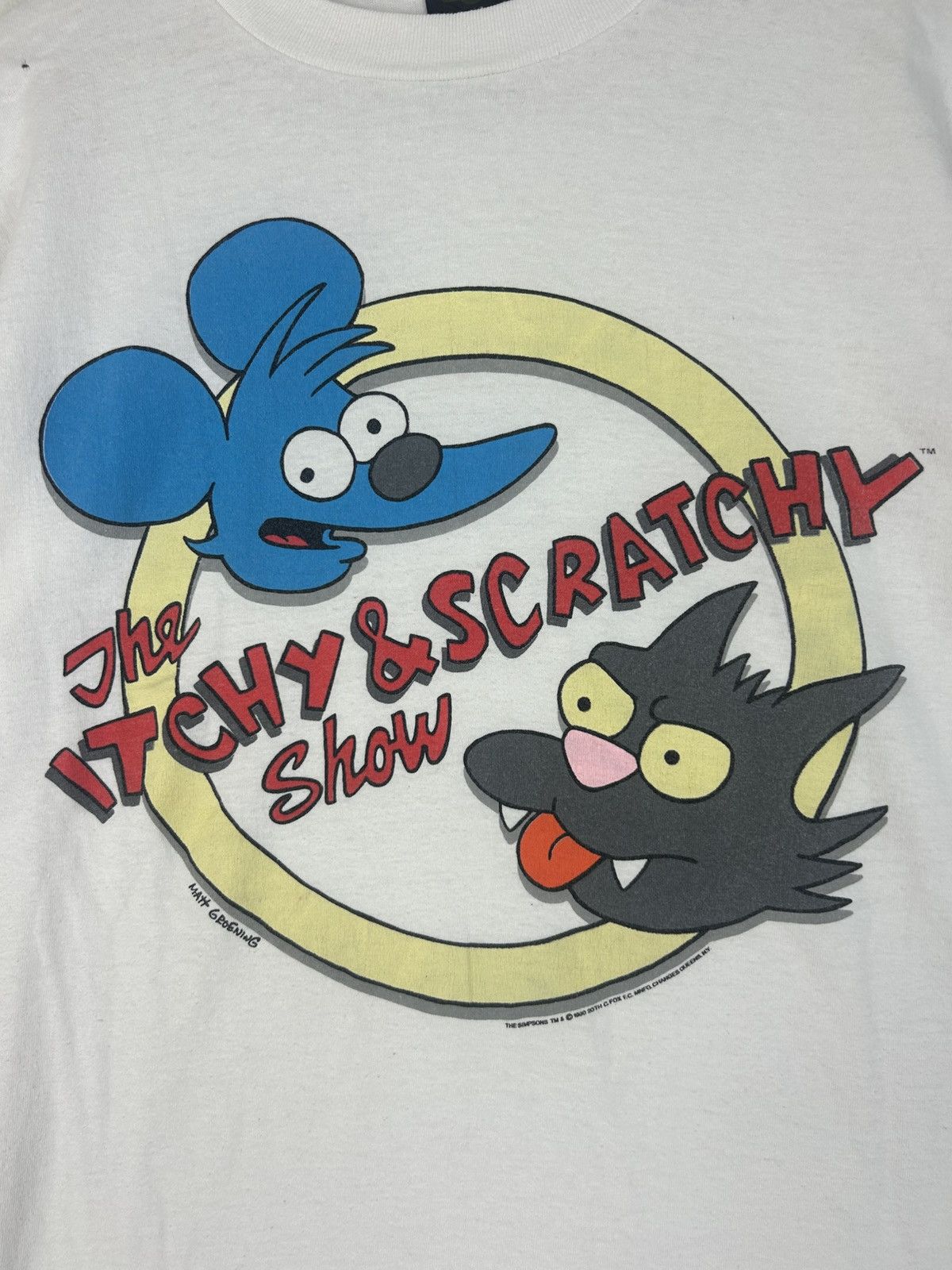 The Simpsons × Vintage Rare! Vintage 90s The Itchy & Scractchy Show /Matt Greoning Size US L / EU 52-54 / 3 - 5 Thumbnail