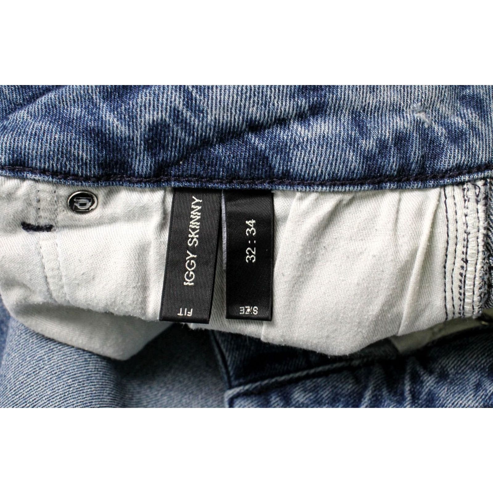 Vintage Neuw Iggy Skinny Jeans Men's W32/L34 Faded Blue Whiskers Buttoned Size US 32 / EU 48 - 7 Thumbnail
