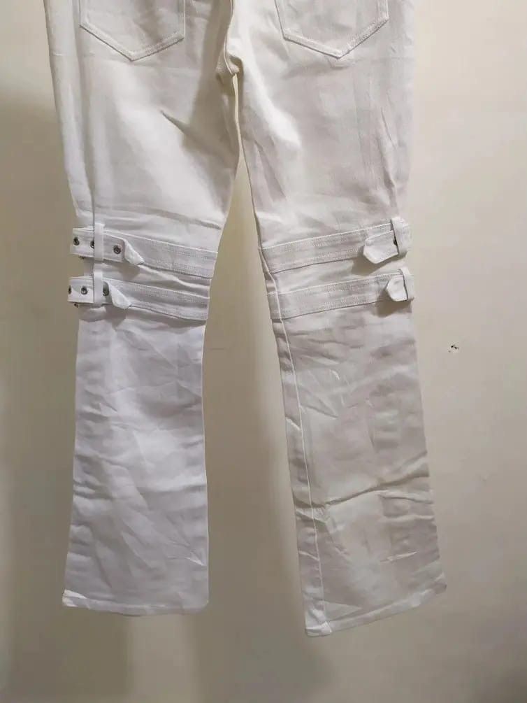 Japanese Brand Japanese Ryuryu Bondage Punk White Pants Size US 28 / EU 44 - 5 Thumbnail
