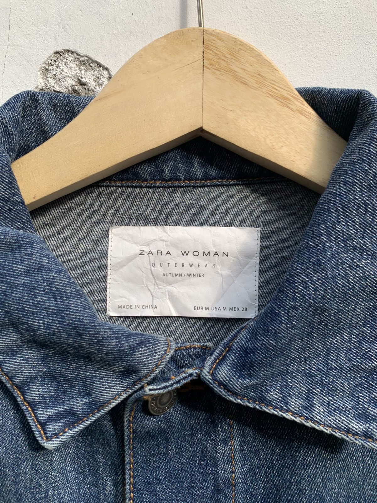 Aran Isles Knitwear Zara denim jacket with knit sleeves oversized jacket Size M / US 6-8 / IT 42-44 - 7 Thumbnail