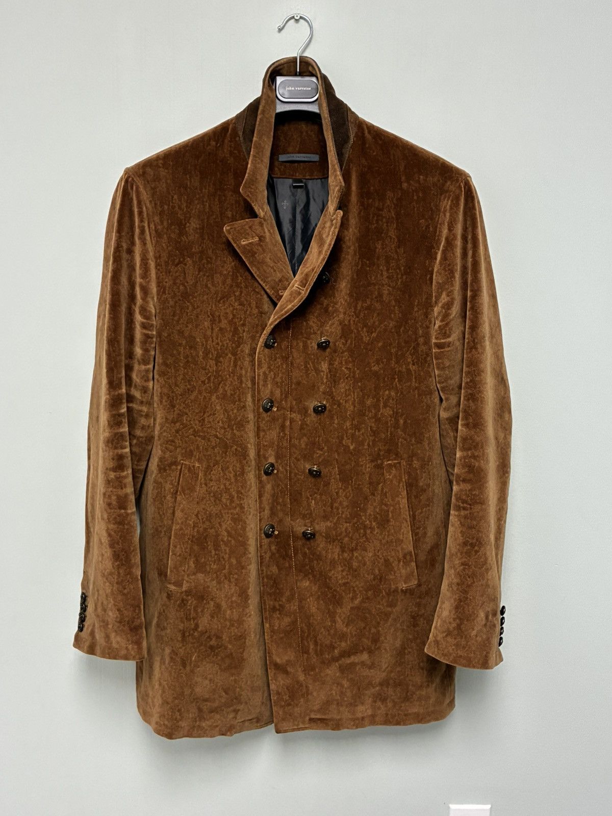 John Varvatos Double Breasted Velvet Coat Jacket EU 56 USA 46 Size US XL / EU 56 / 4 - 10 Thumbnail