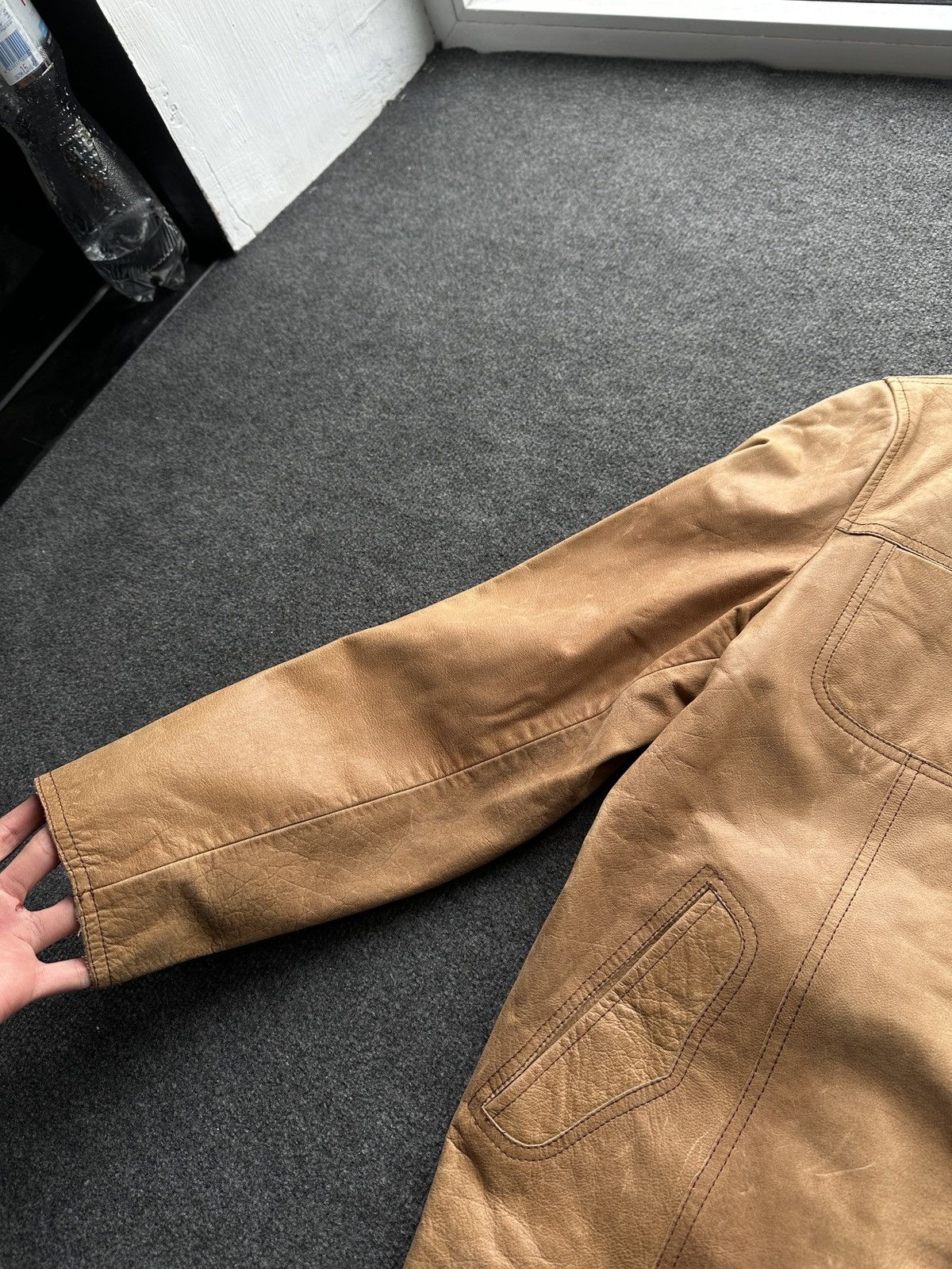 Other 🚨VNTG LEATHER JACKET AVANT GARDE WESTERN BROWN MOTO Size US M / EU 48-50 / 2 - 5 Thumbnail