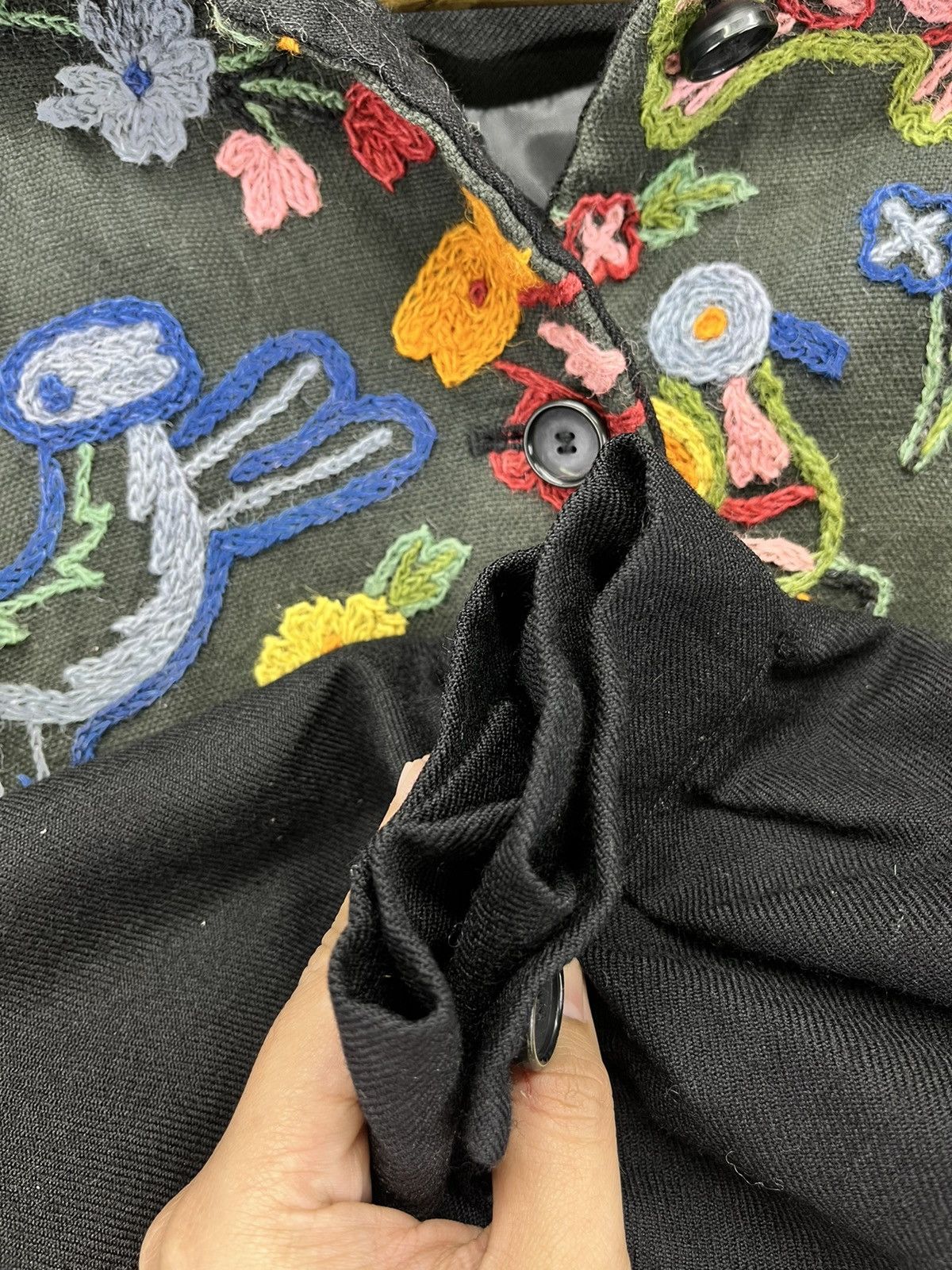 Japanese Brand Vintage Japanese Shashiko Wool Cardigan Jacket Size M / US 6-8 / IT 42-44 - 9 Thumbnail